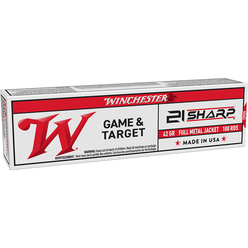 WINCHESTER USA 21 SHARP 42GR FMJ 1325 FPS 100RD