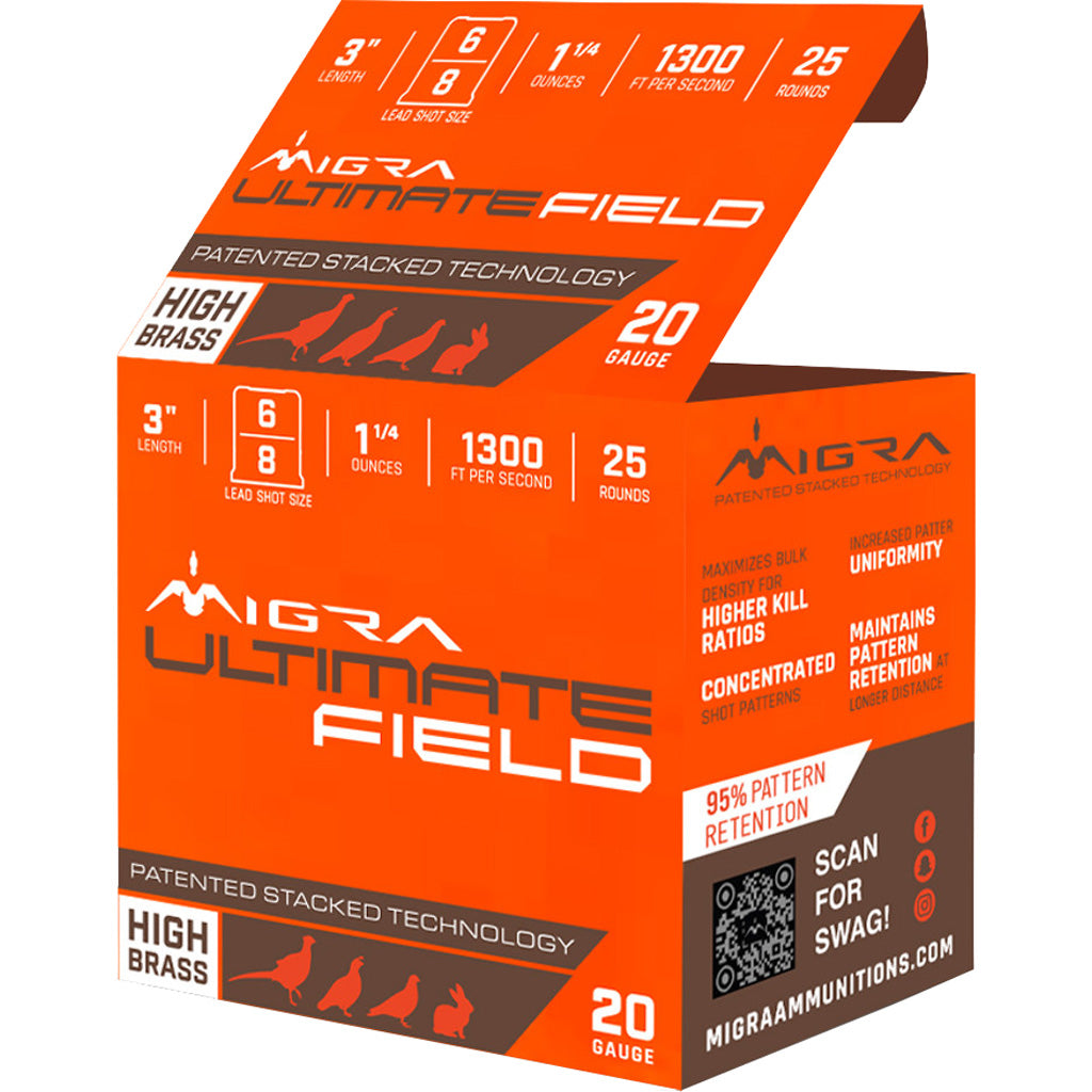 Migra Staxd Ultimate Field 20GA 3&quot;1 1/4OZ #6&amp;8 25RD