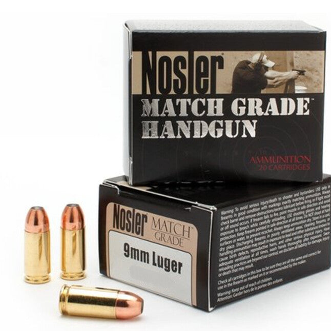 NOSLER ASP 9MM 147GR HG JHP 20RD