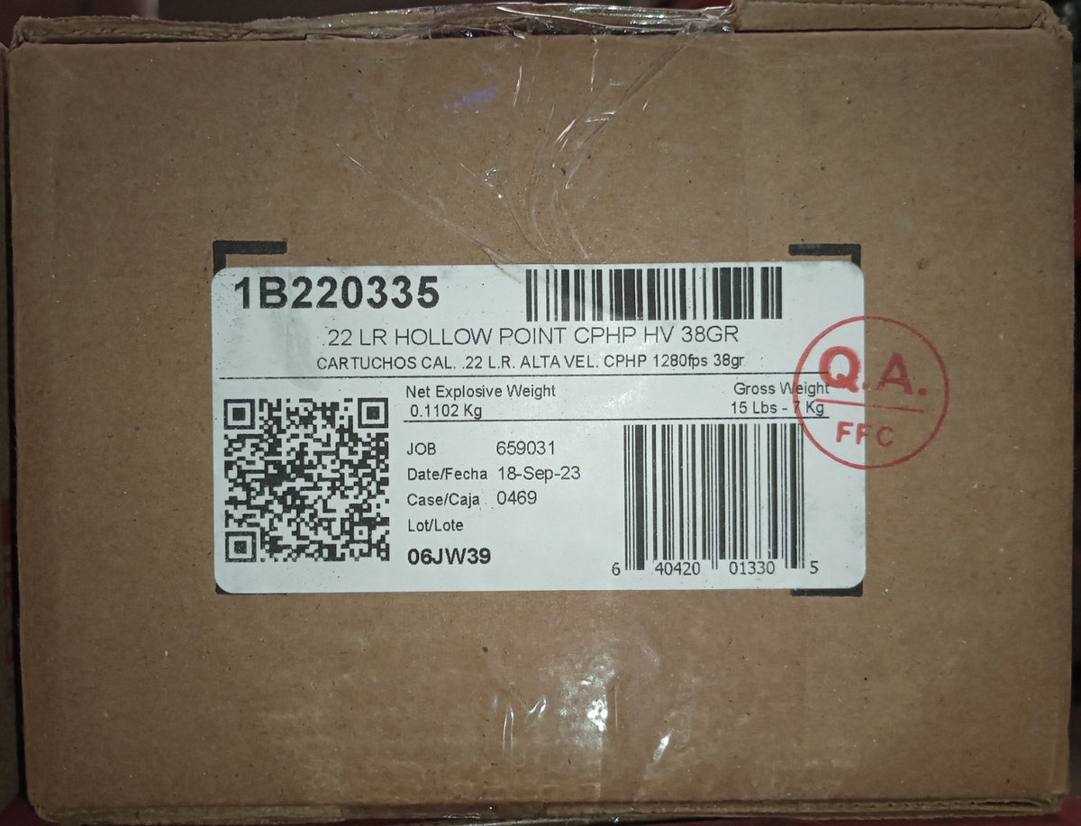 AGUILA HIGH-VEL 22LR 38GR HP 2000RD CASE