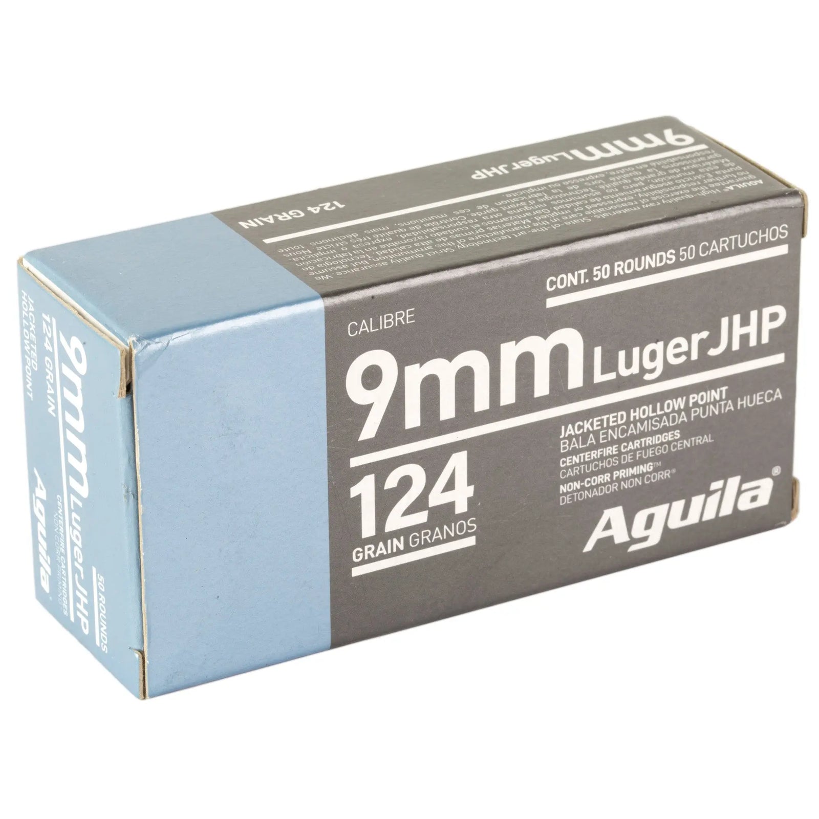 AGUILA 9MM 124GR JHP 50/500 - American Ordnance