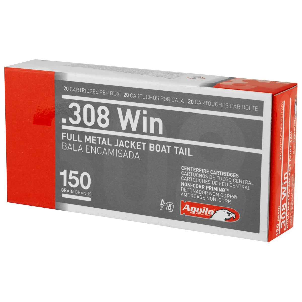 AGUILA 308WIN 150GR FMJBT 20/500 - American Ordnance