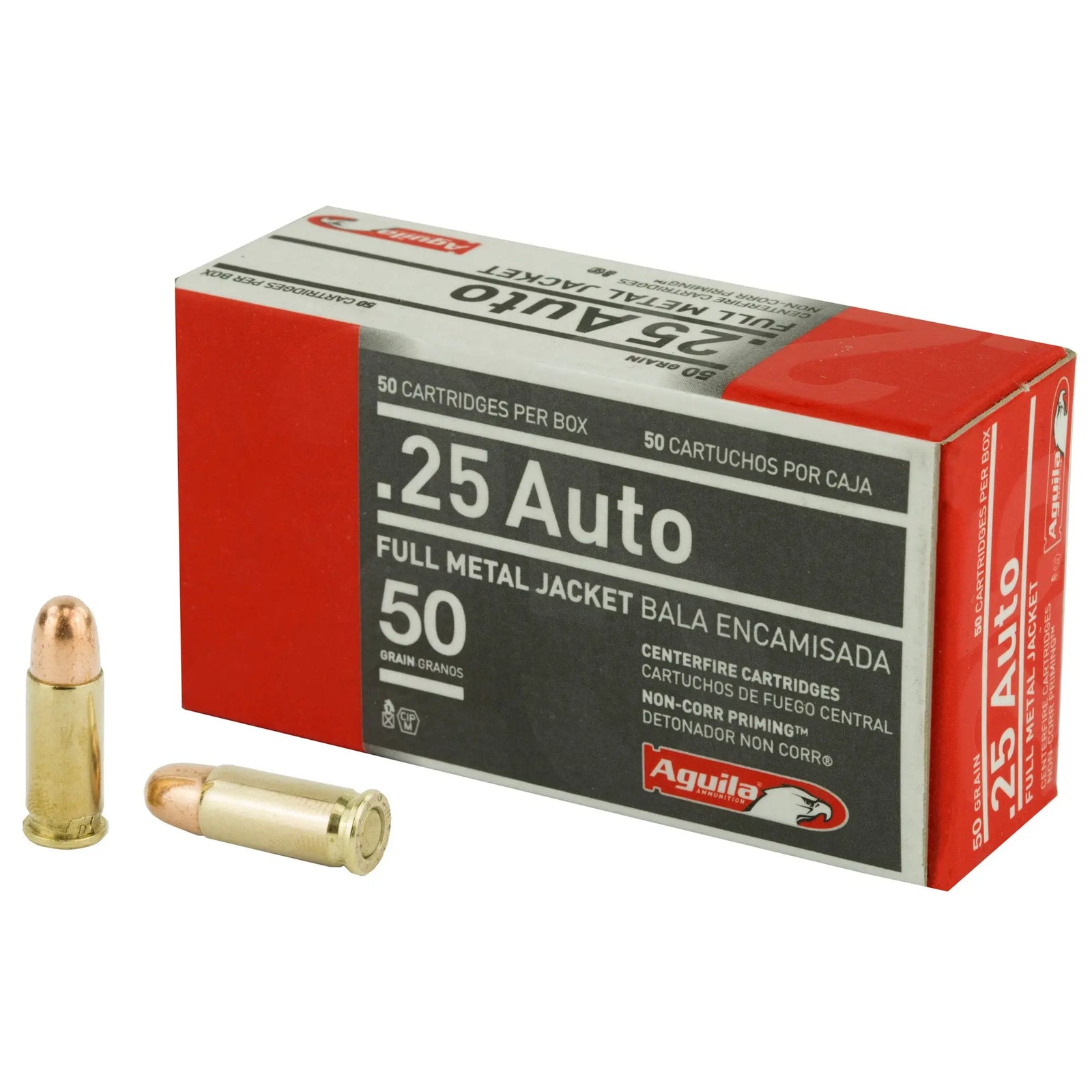 AGUILA 25ACP 50GR FMJ 50/1000 - American Ordnance