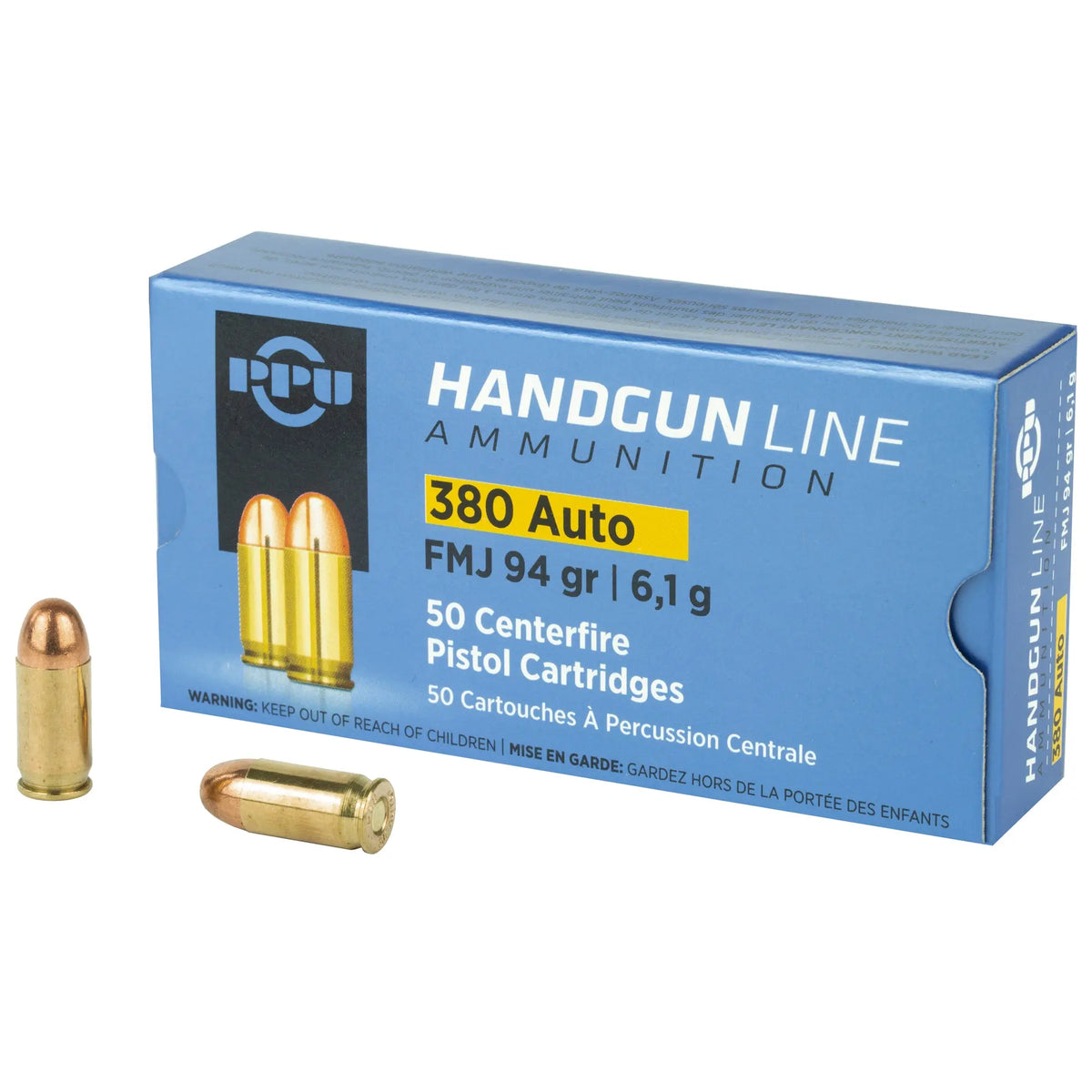 PPU 380ACP FMJ 94GR 50/1000 - American Ordnance