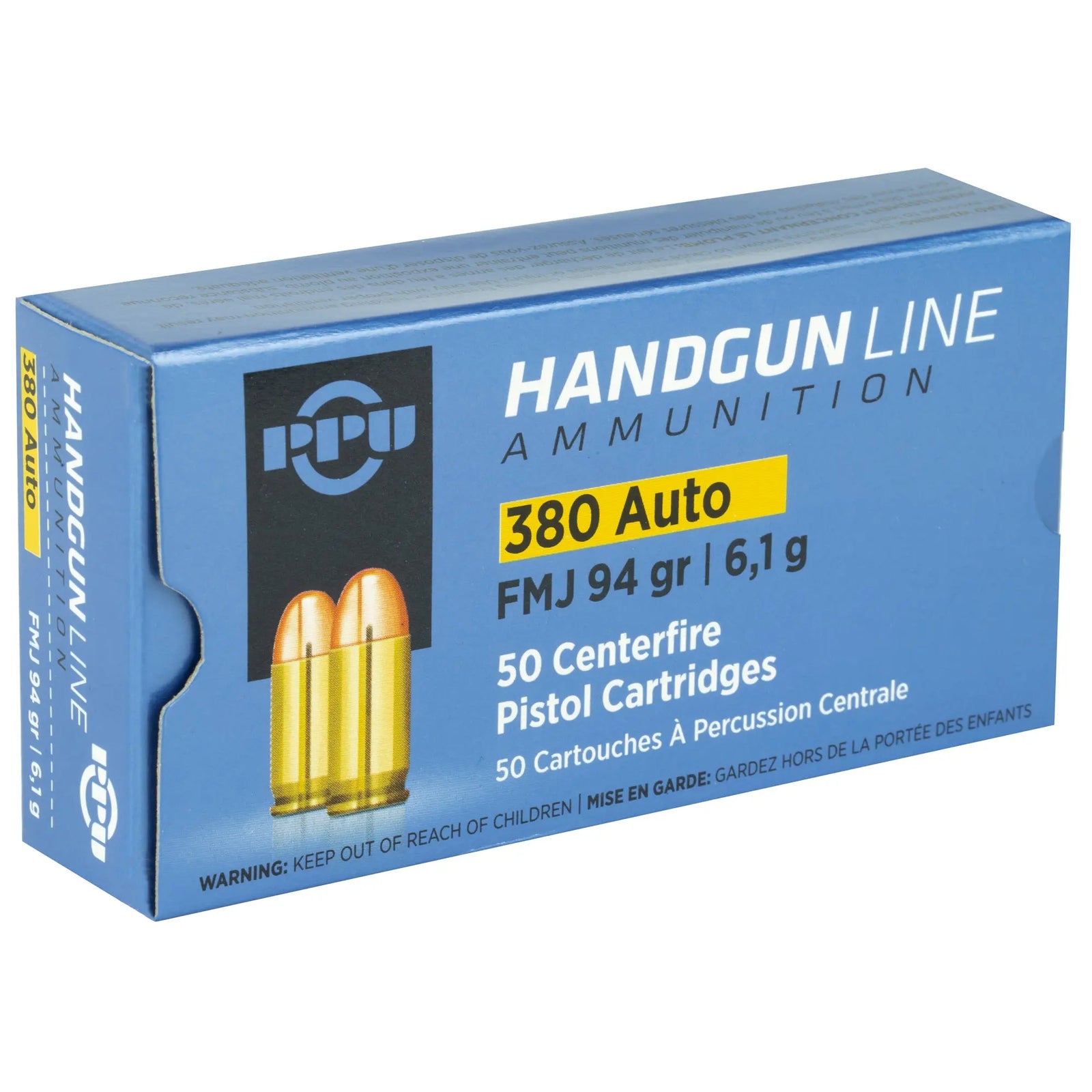 PPU 380ACP FMJ 94GR 50/1000 - American Ordnance