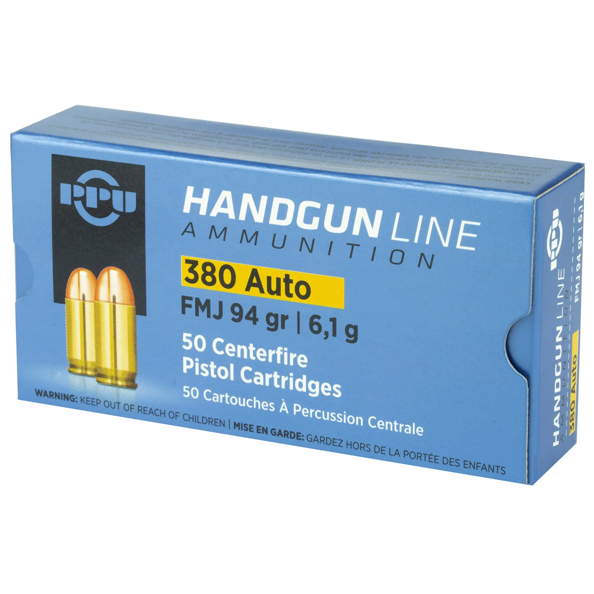 PPU 380ACP FMJ 94GR 50/1000 - American Ordnance