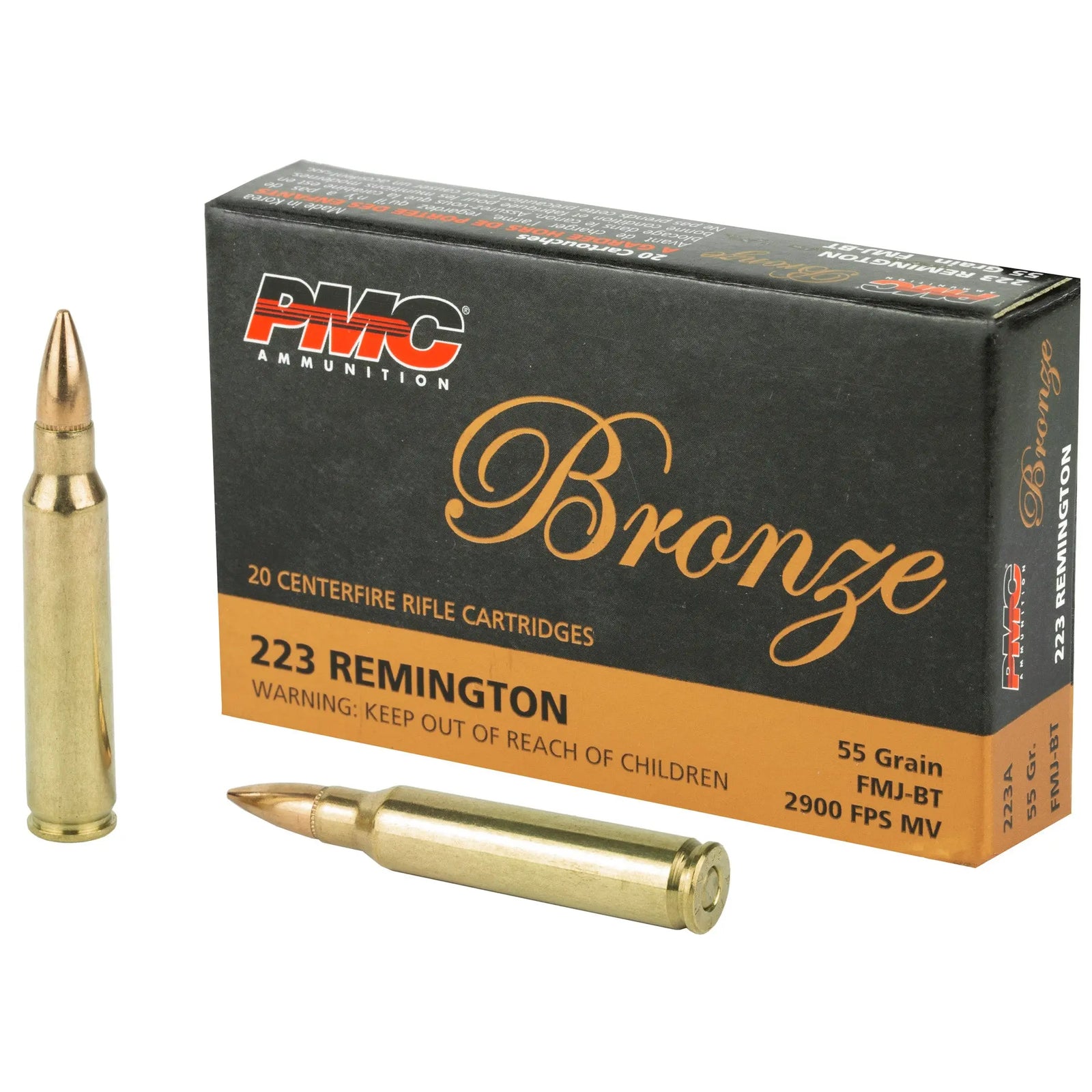 PMC BRNZ 223REM 55GR FMJ 20/1000 - American Ordnance