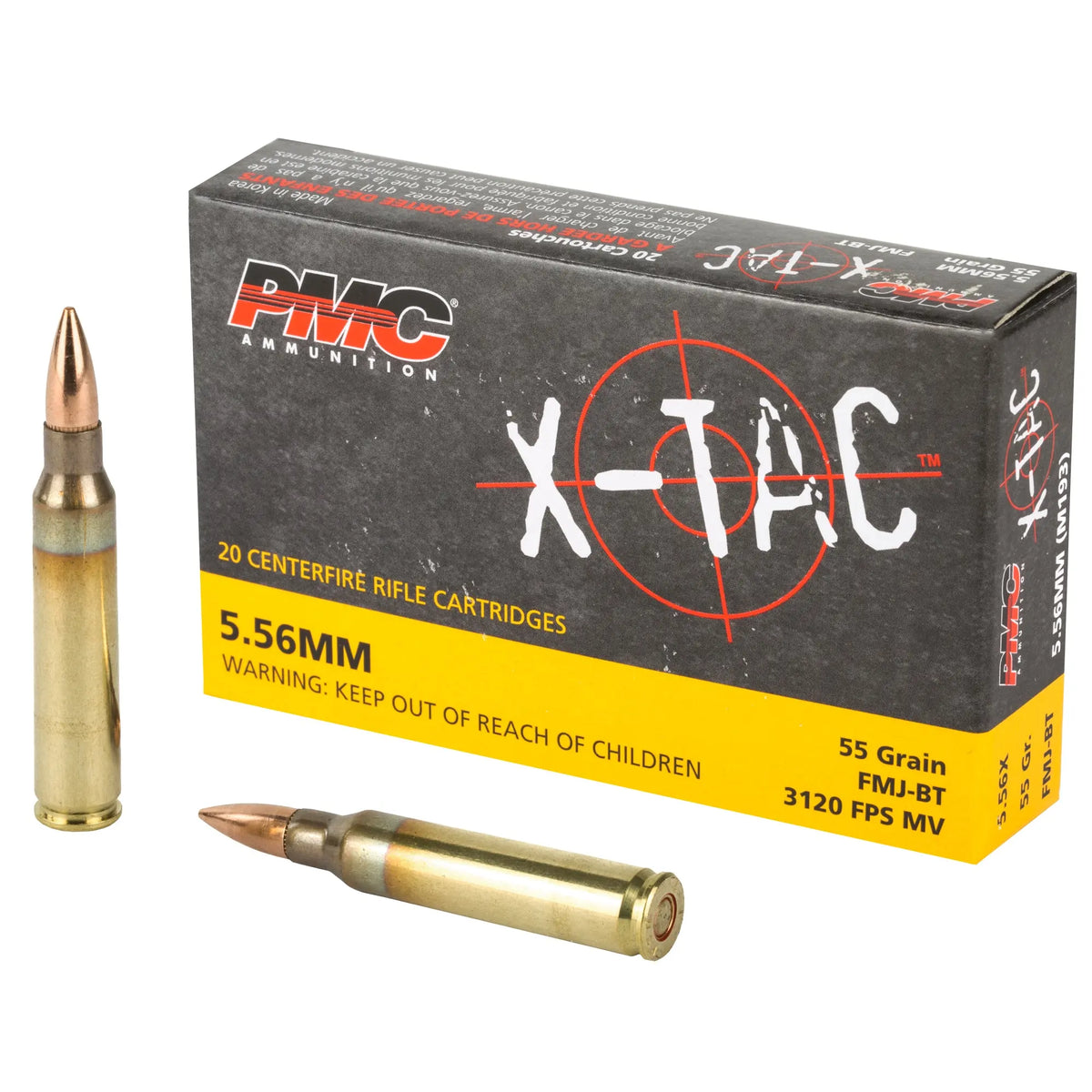 PMC XTAC 556NATO 55GR FMJBT 20/1000 - American Ordnance