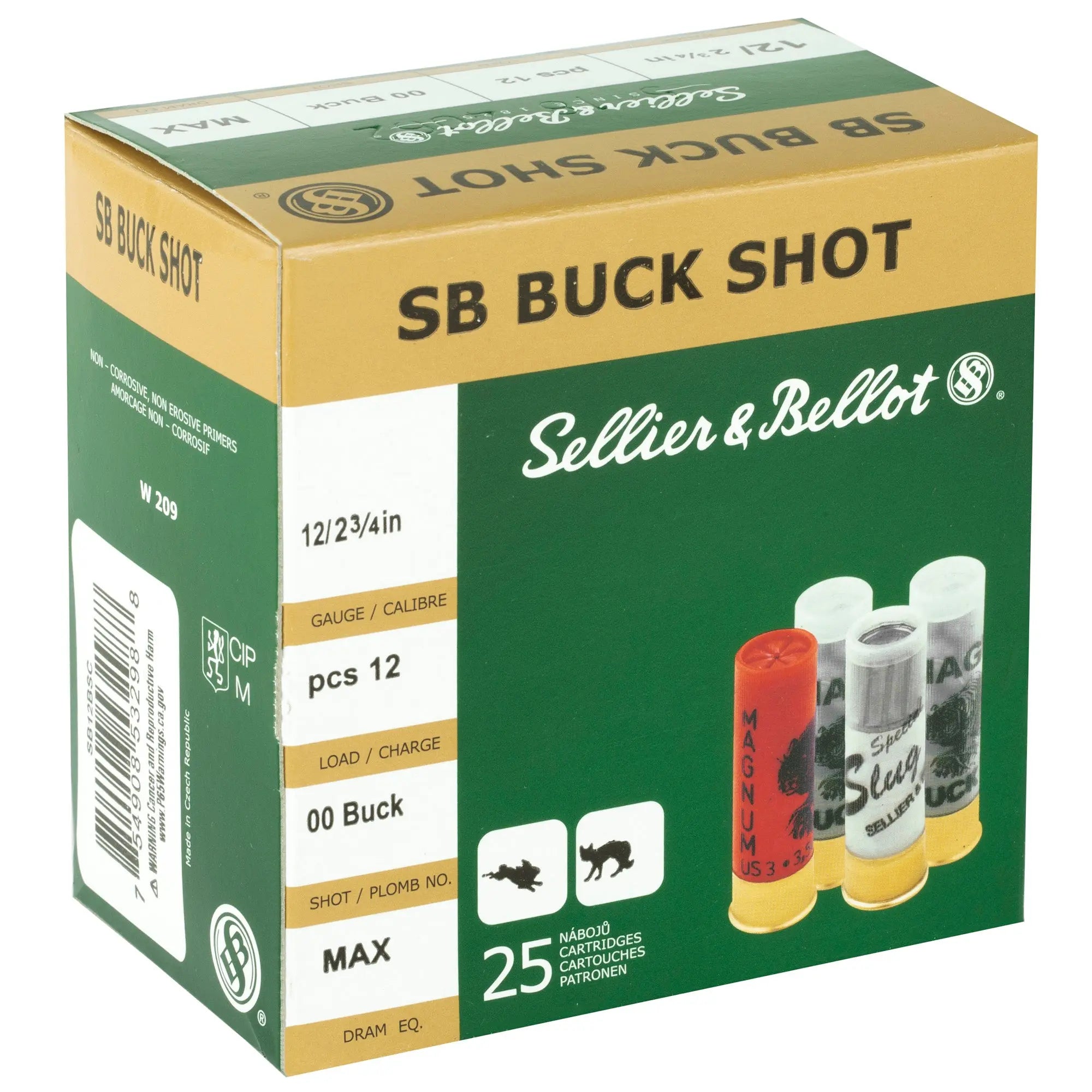 S&B 12GA 2.75 1.25OZ 00 12PEL 25/250 - American Ordnance