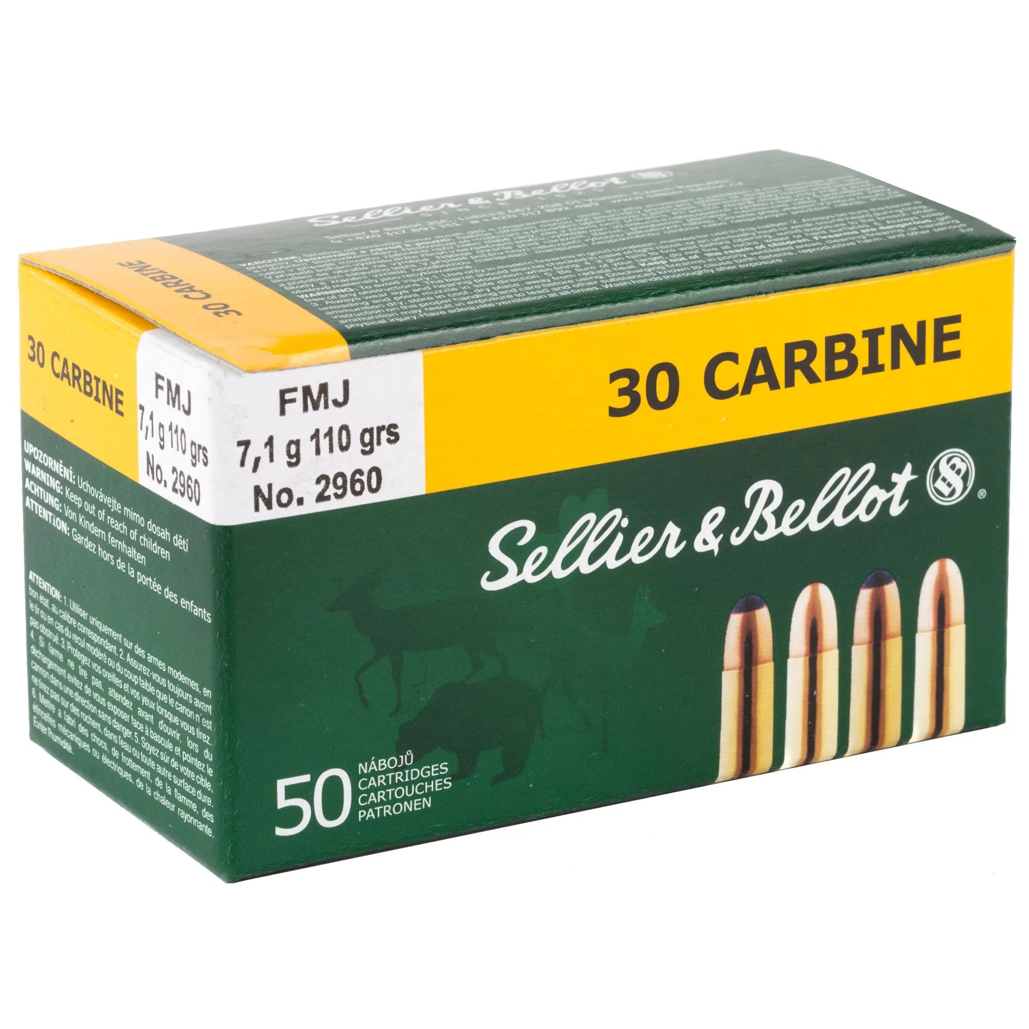 S&B 30CARBINE 110GR FMJ 50/1000 - American Ordnance
