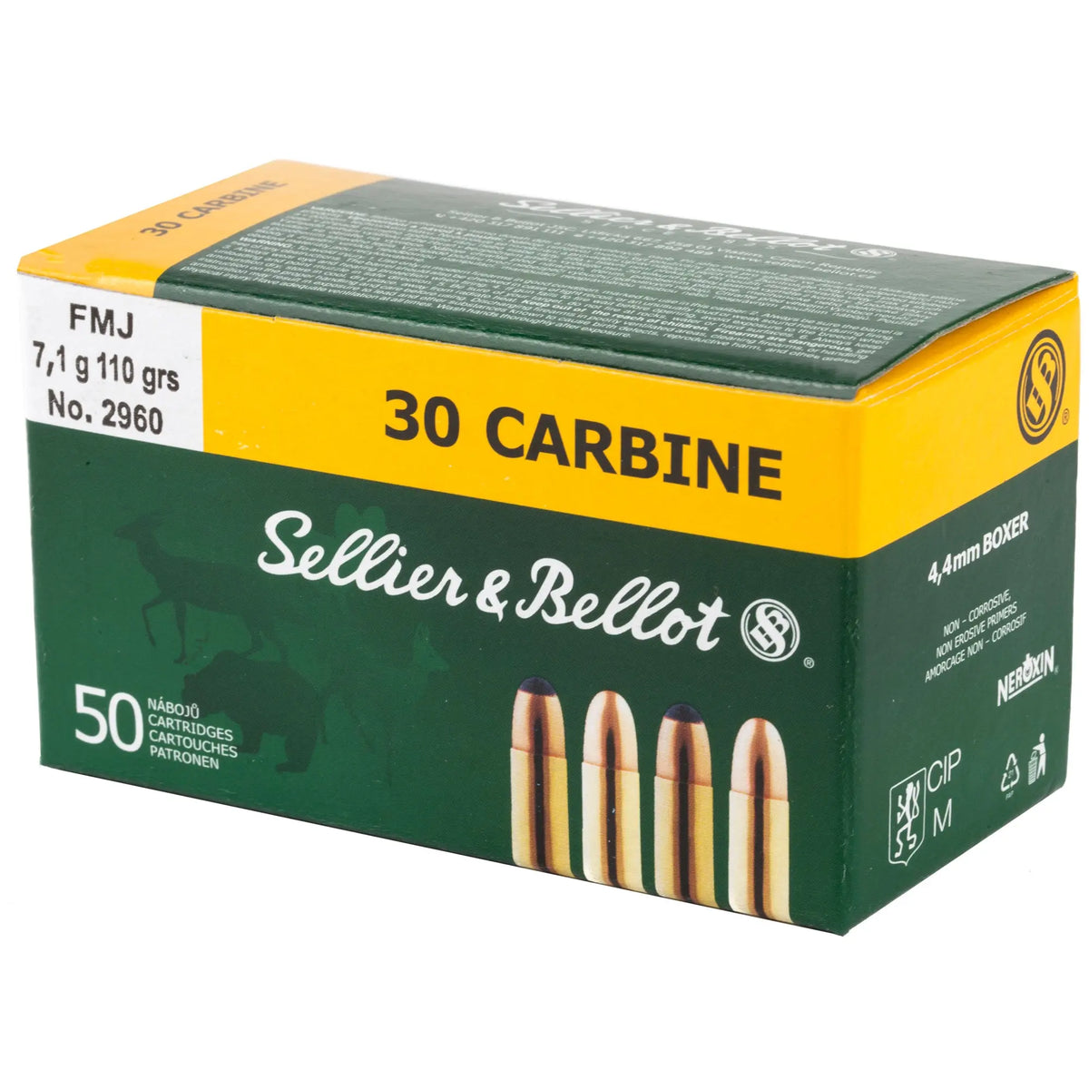 S&amp;B 30CARBINE 110GR FMJ 50/1000 - American Ordnance