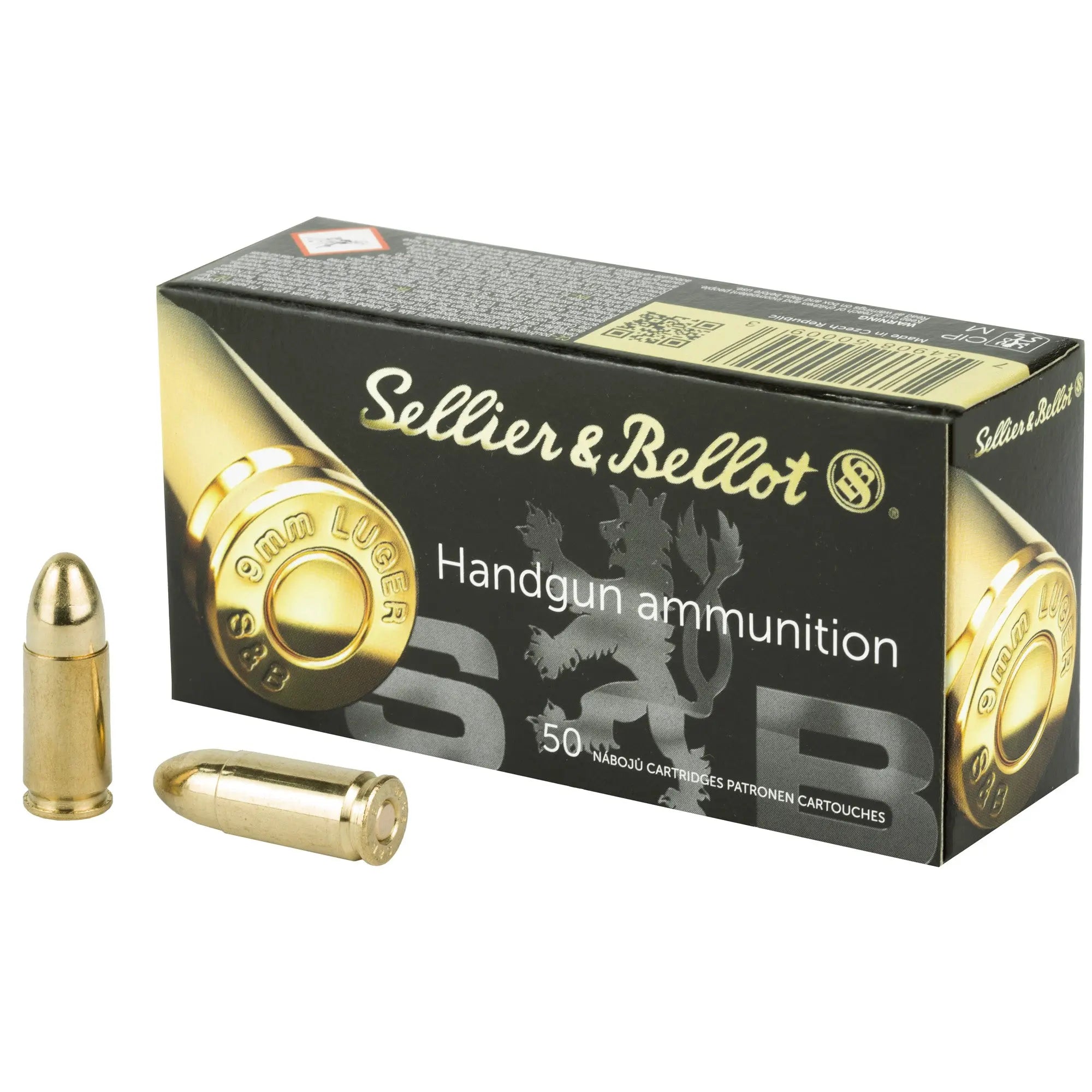 S&B 9MM 124GR FMJ 50/1000 - American Ordnance