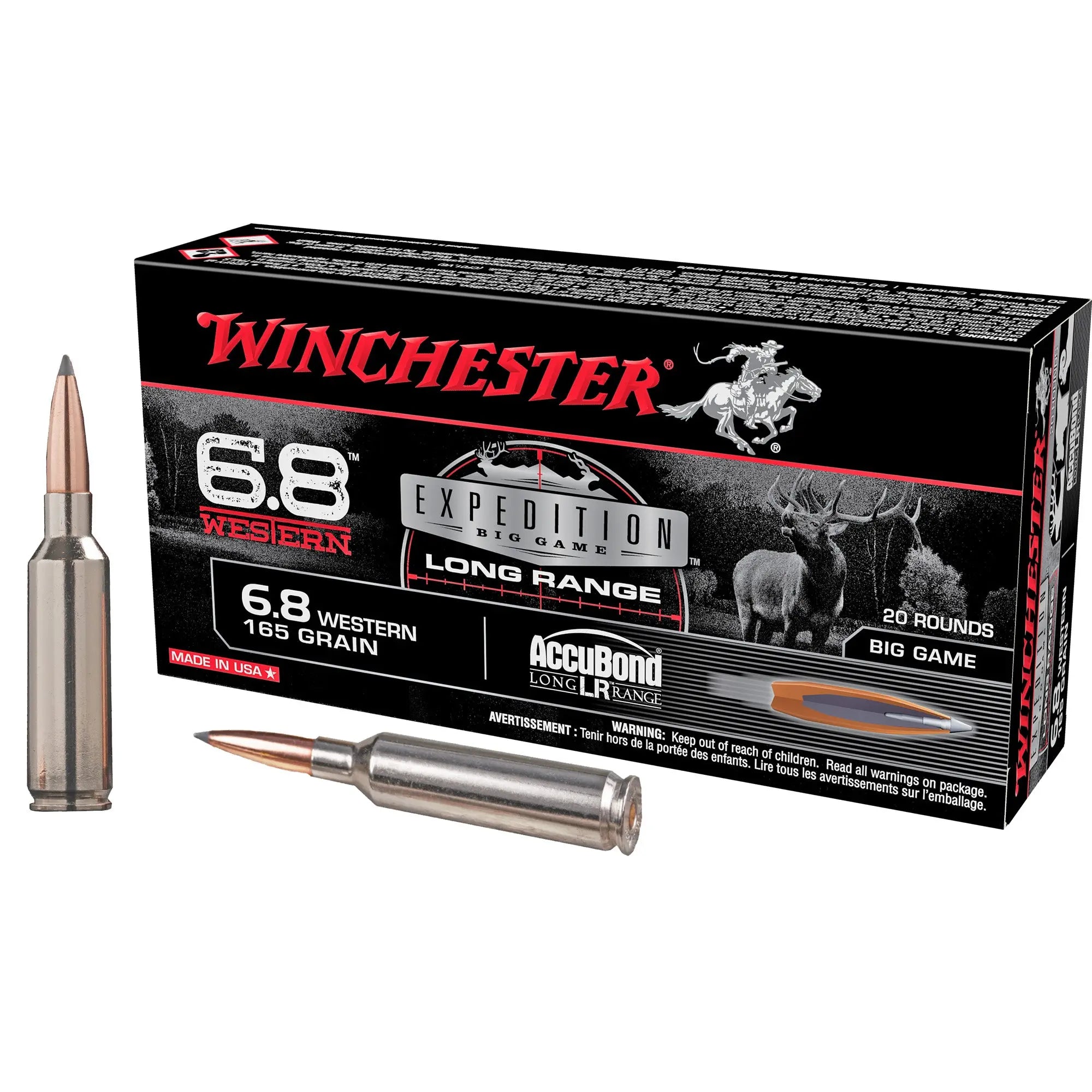 WIN 6.8 WSTN EXPD LR AB 165GR 20/200 - American Ordnance