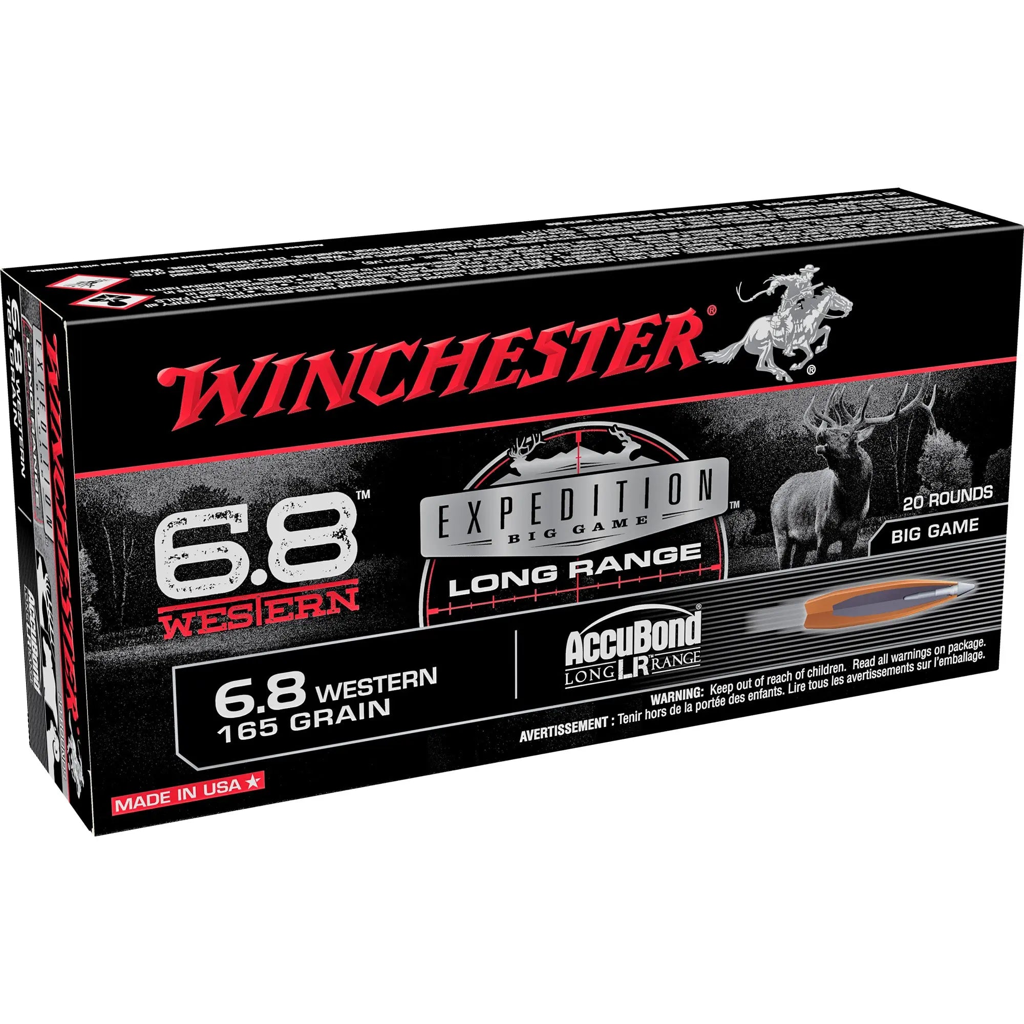 WIN 6.8 WSTN EXPD LR AB 165GR 20/200 - American Ordnance