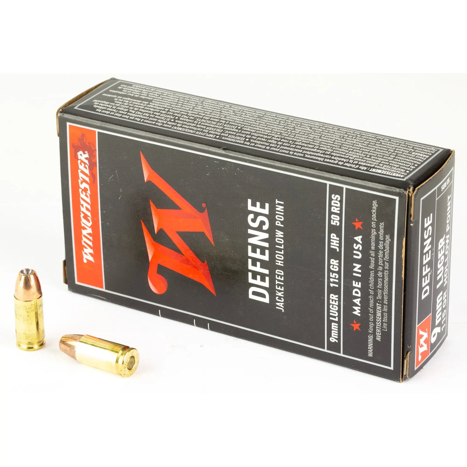 WIN USA 9MM 115GR JHP 50/500 - American Ordnance