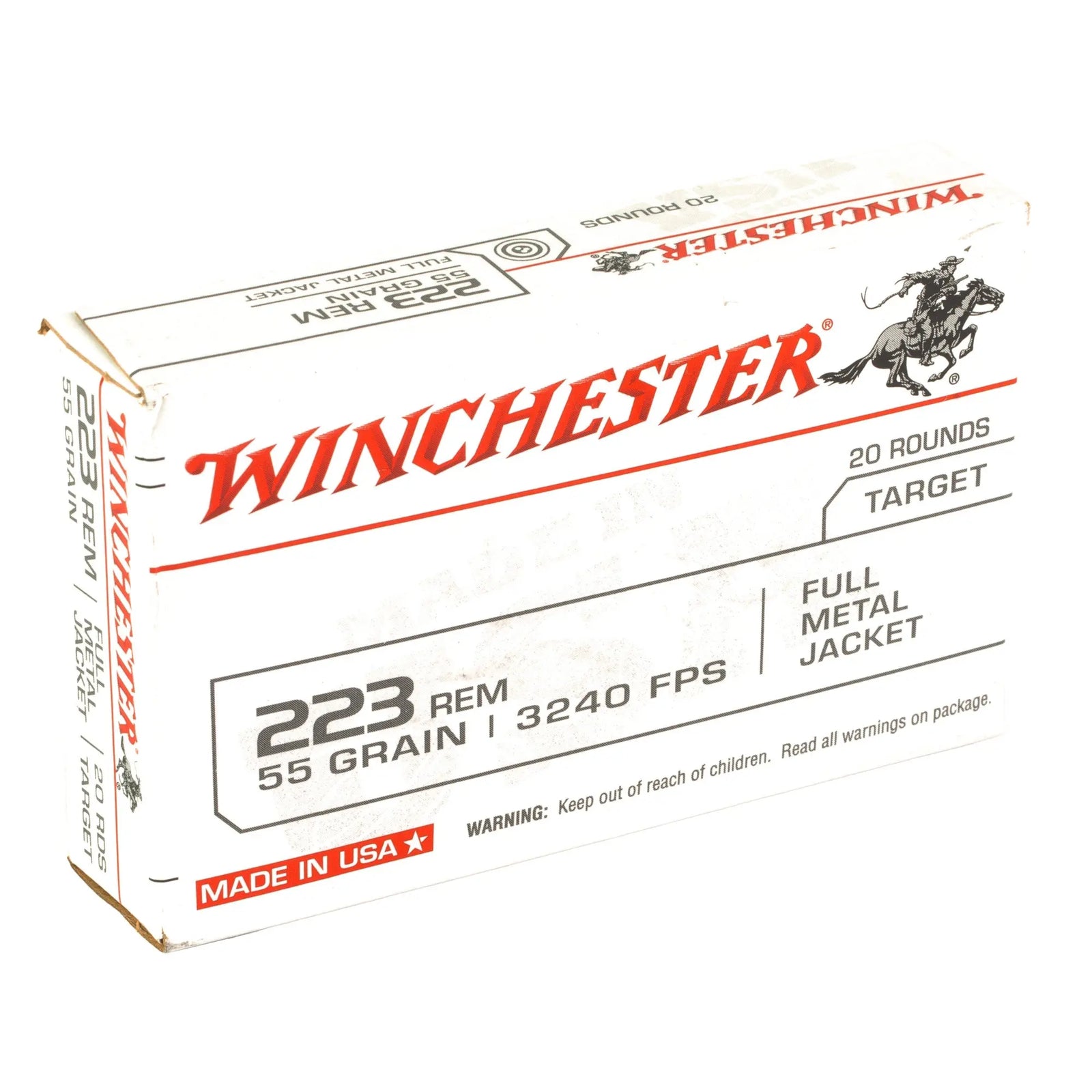 WIN USA TRGT 223REM 55GR FMJ 20/1000 - American Ordnance
