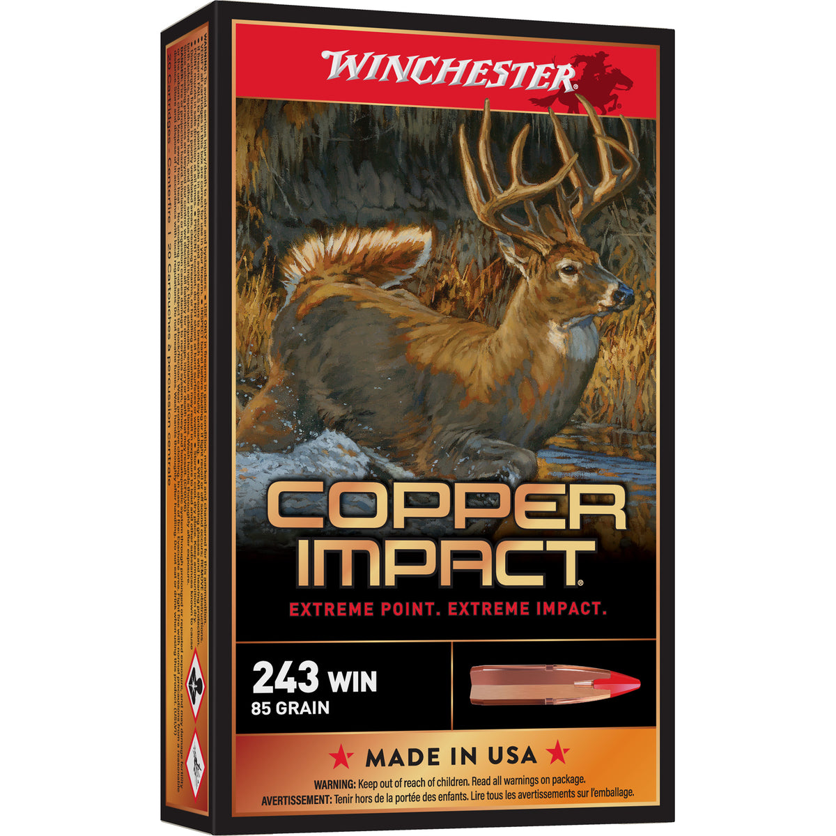 WINCHESTER DEER SEASON LF 243WIN 85GR 20RD