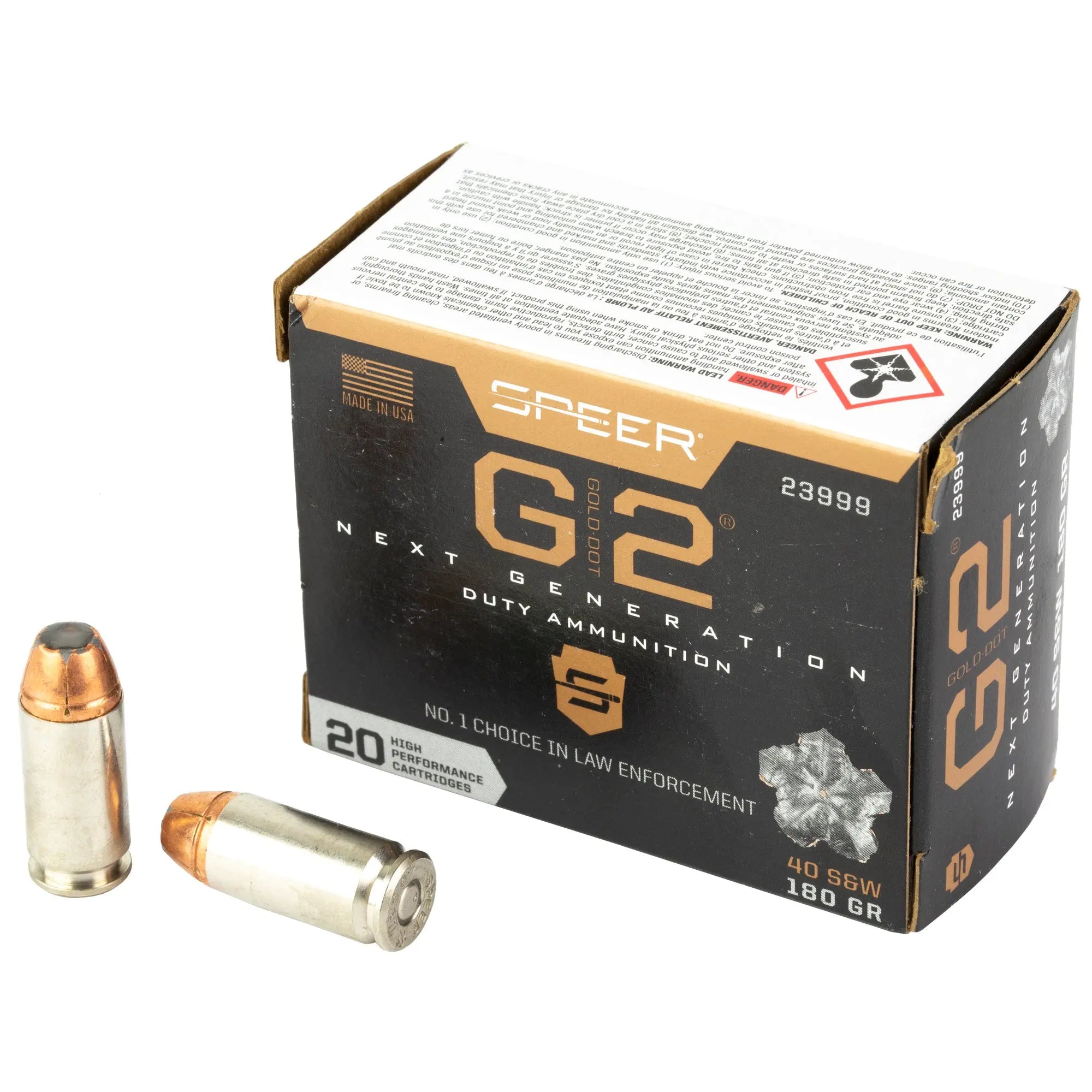 SPR GOLD DOT G2 40S&W 180GR 20/200 - American Ordnance