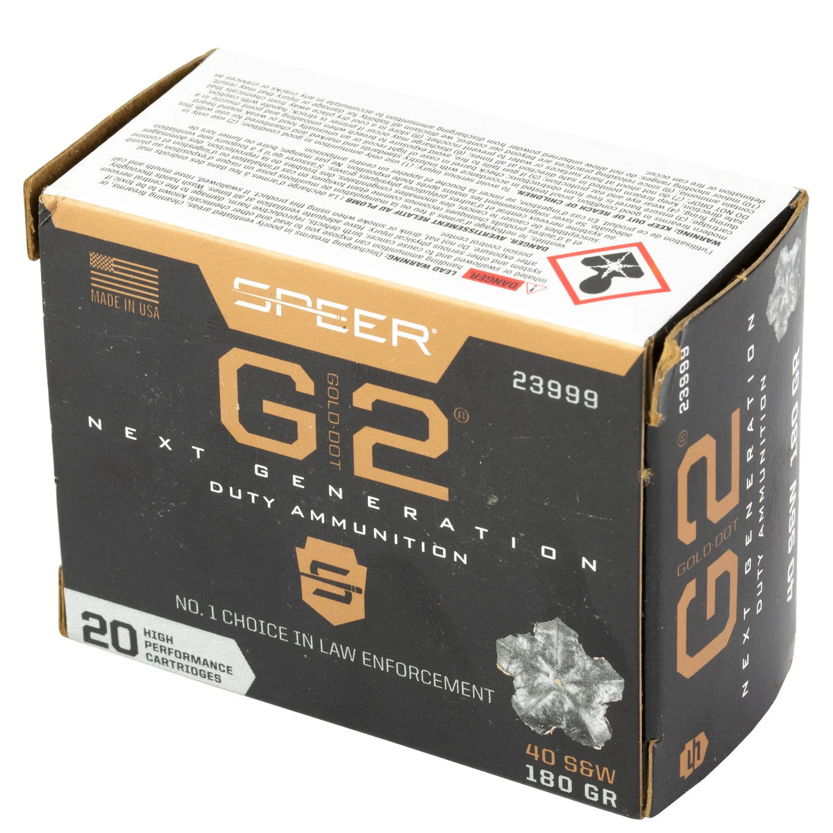 SPR GOLD DOT G2 40S&amp;W 180GR 20/200 - American Ordnance