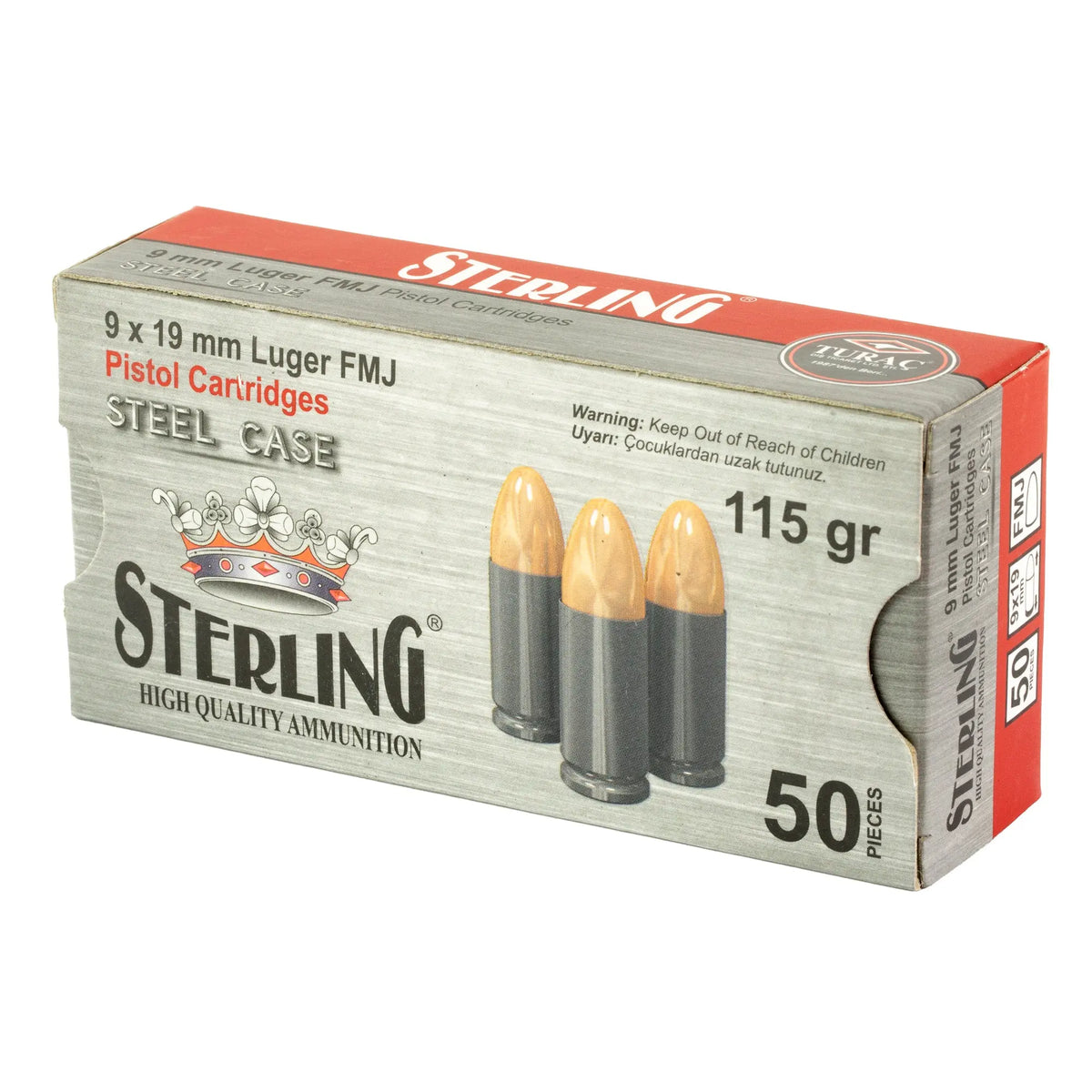 CENT ARMS STER 9MM 115GR FMJ 50/1500 - American Ordnance