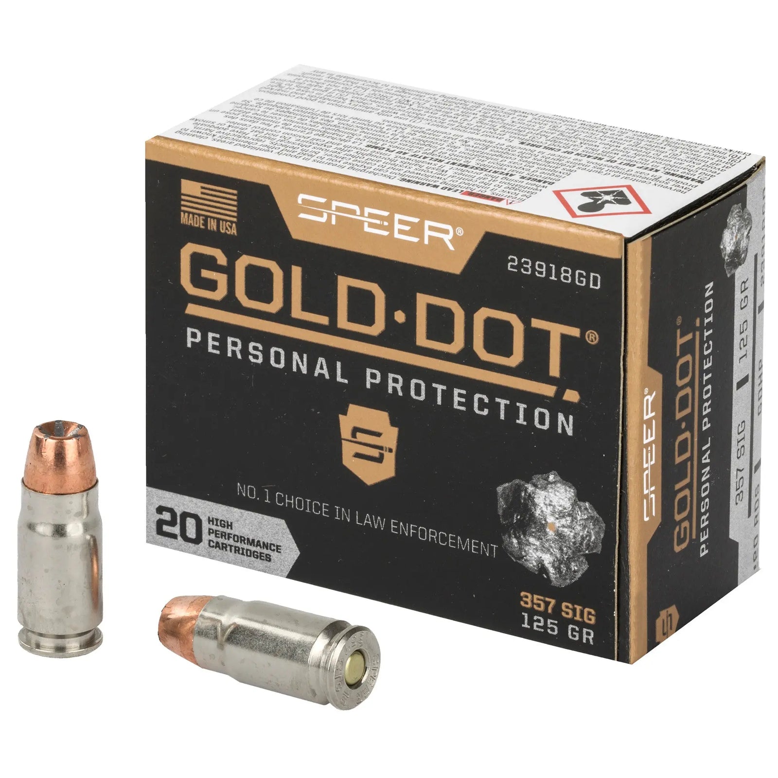 SPR GOLD DOT 357SIG 125GR HP 20/200 - American Ordnance