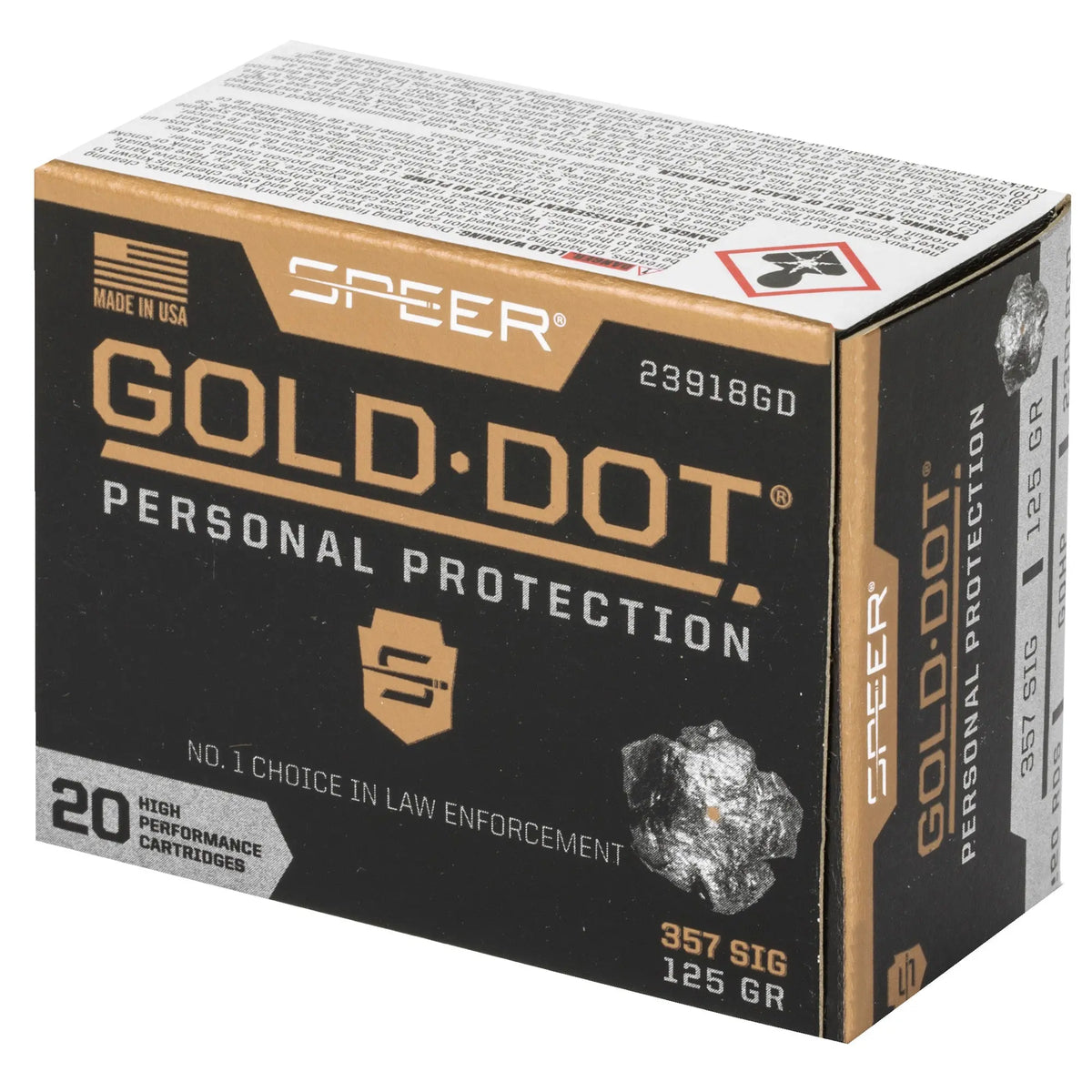 SPR GOLD DOT 357SIG 125GR HP 20/200 - American Ordnance
