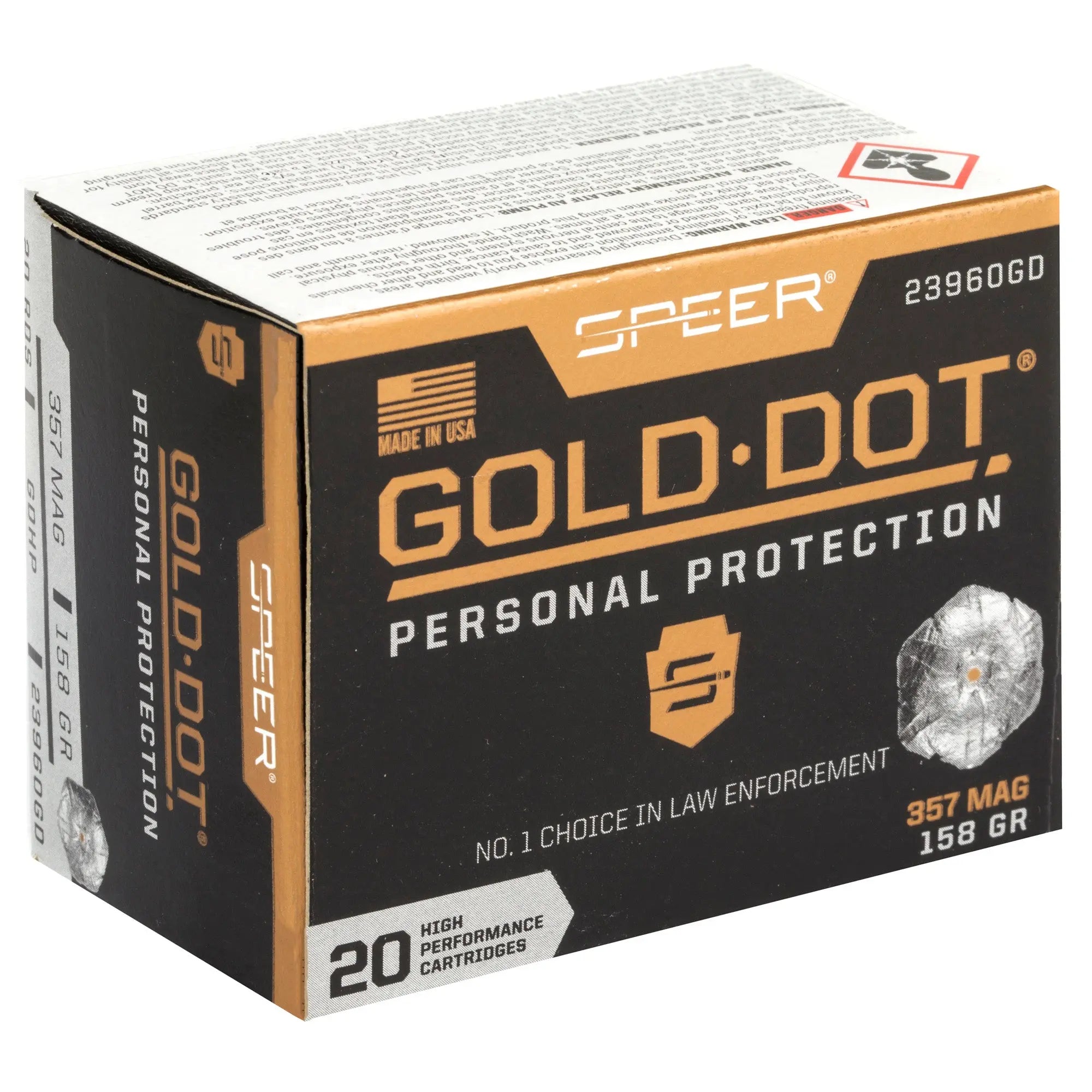 SPR GOLD DOT 357MAG 158GR HP 20/200 - American Ordnance
