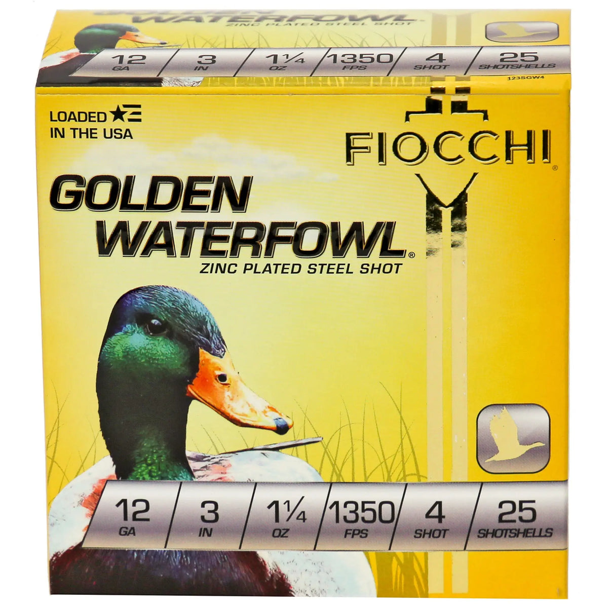 FIOCCHI 12GA #4 GOLDEN 25/250 - American Ordnance