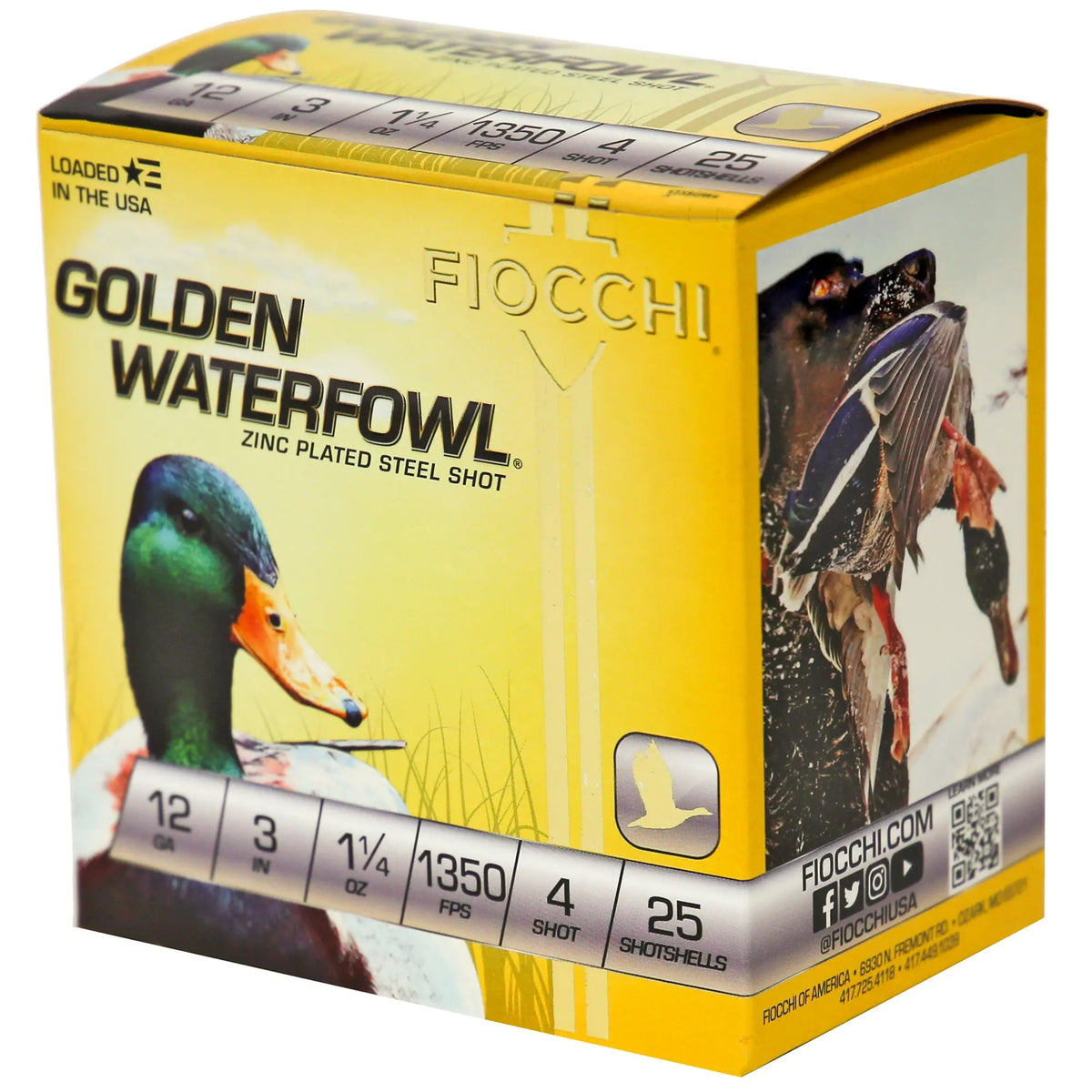 FIOCCHI 12GA #4 GOLDEN 25/250 - American Ordnance