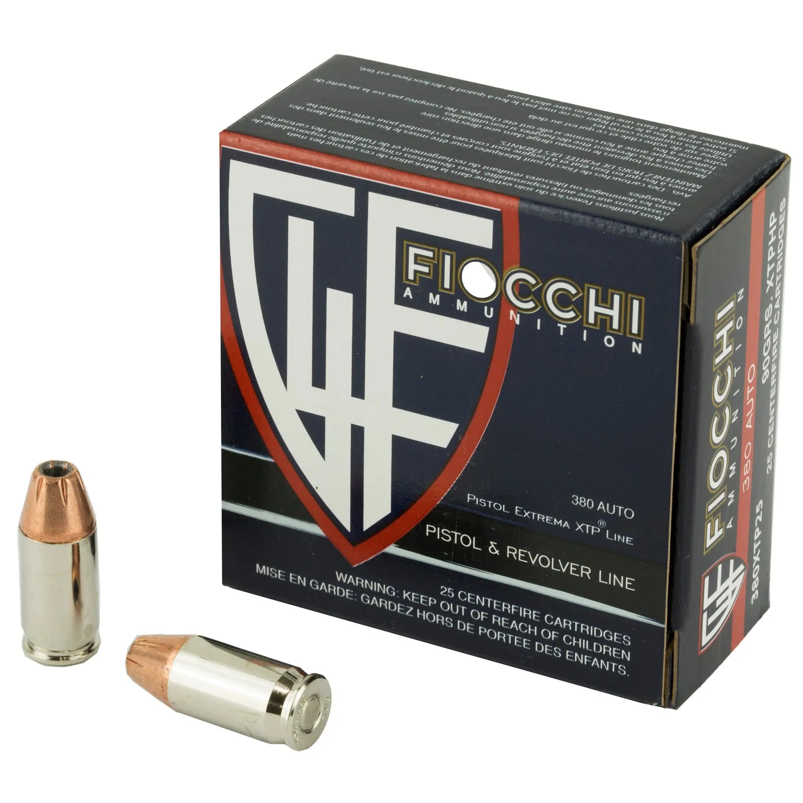 FIOCCHI 380ACP 90GR XTP 25/500 - American Ordnance