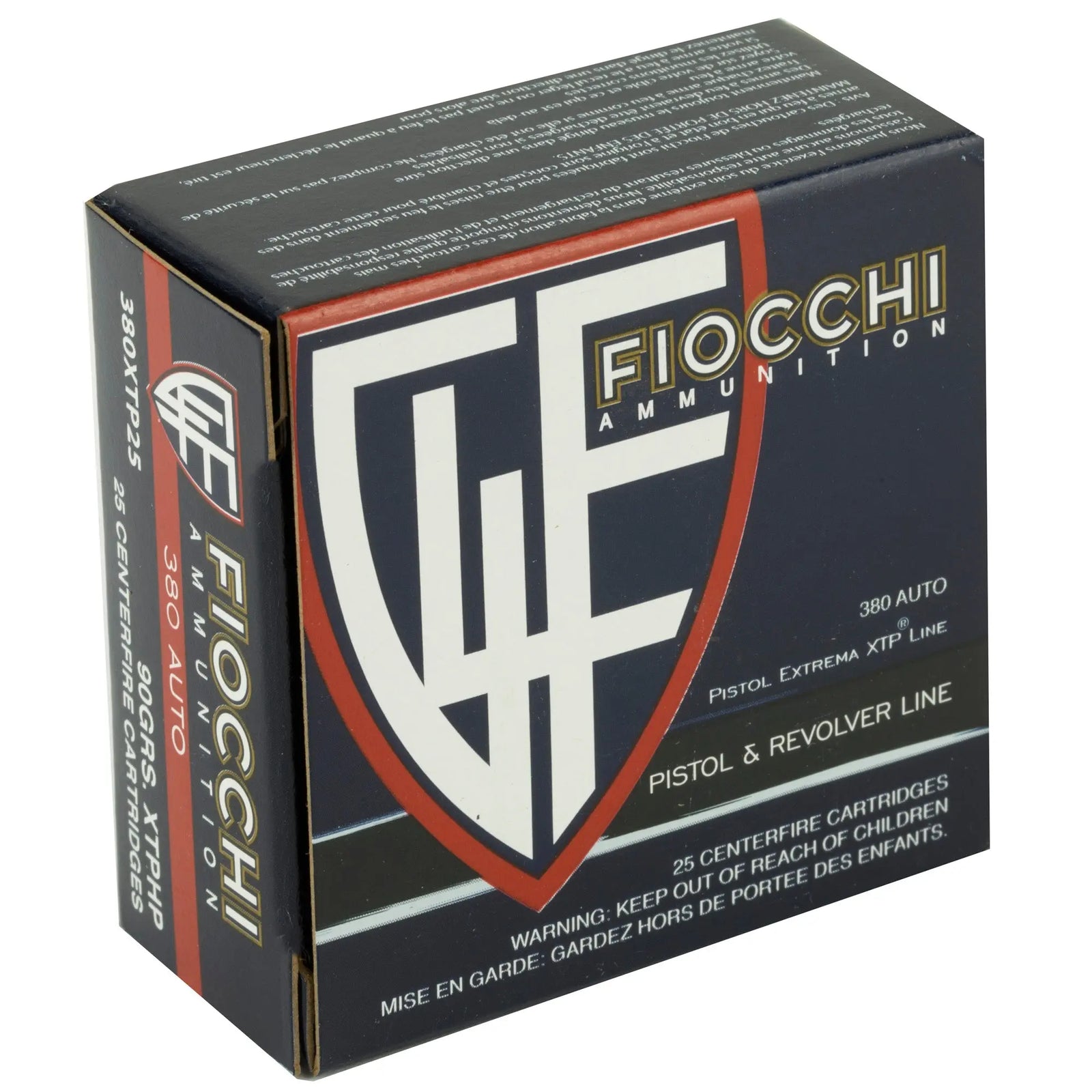 FIOCCHI 380ACP 90GR XTP 25/500 - American Ordnance