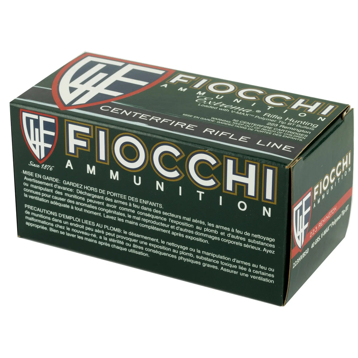 FIOCCHI 223REM 40GR VMAX 50/1000 - American Ordnance