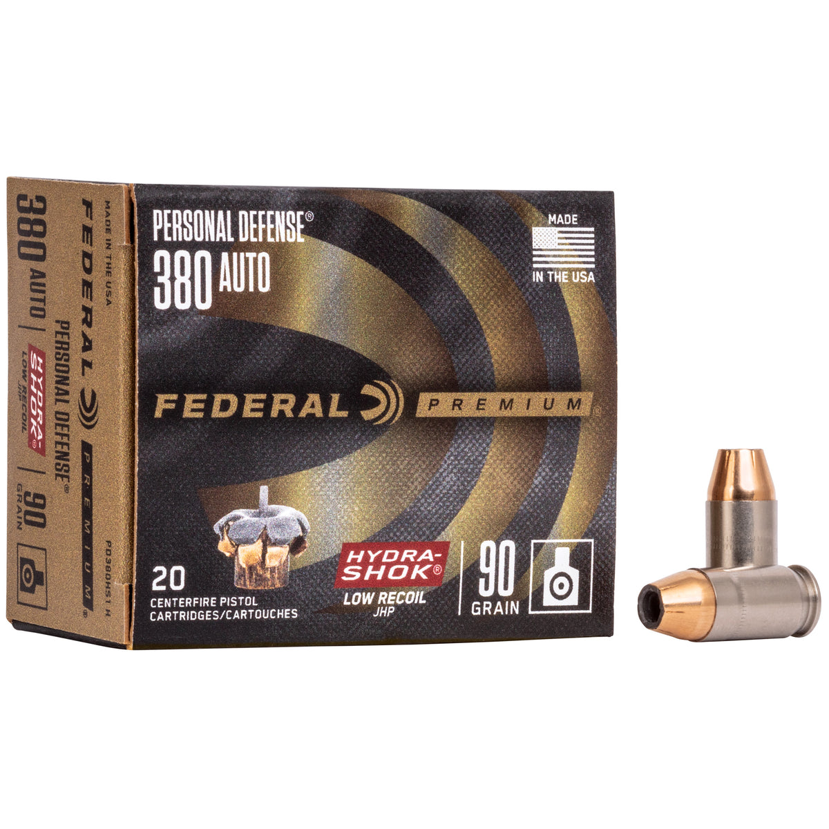 FEDERAL PD HYDRA-SHK 380ACP 90GR 20RD