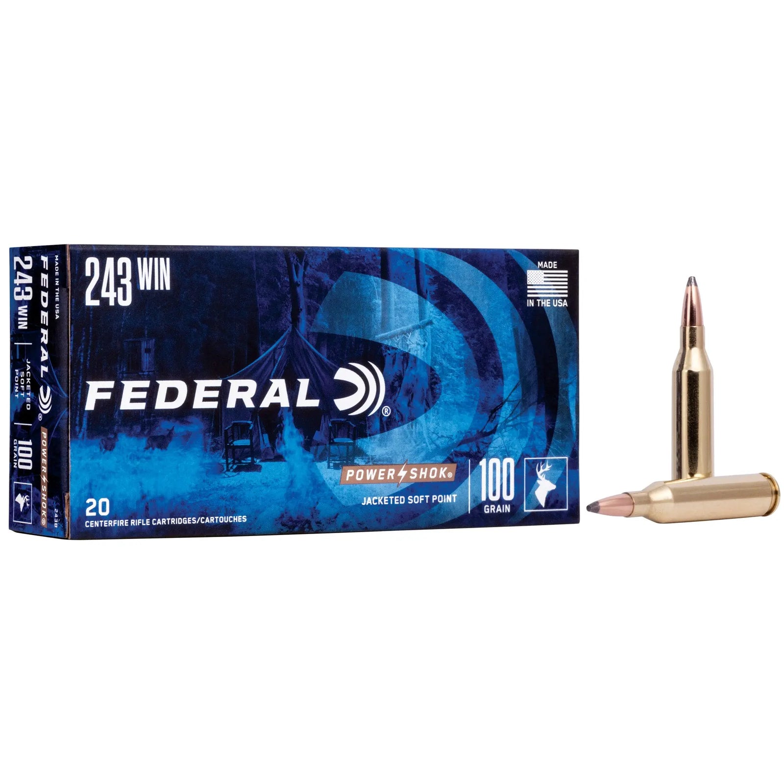 FED PWRSHK 243WIN 100GR SP 20/200 - American Ordnance