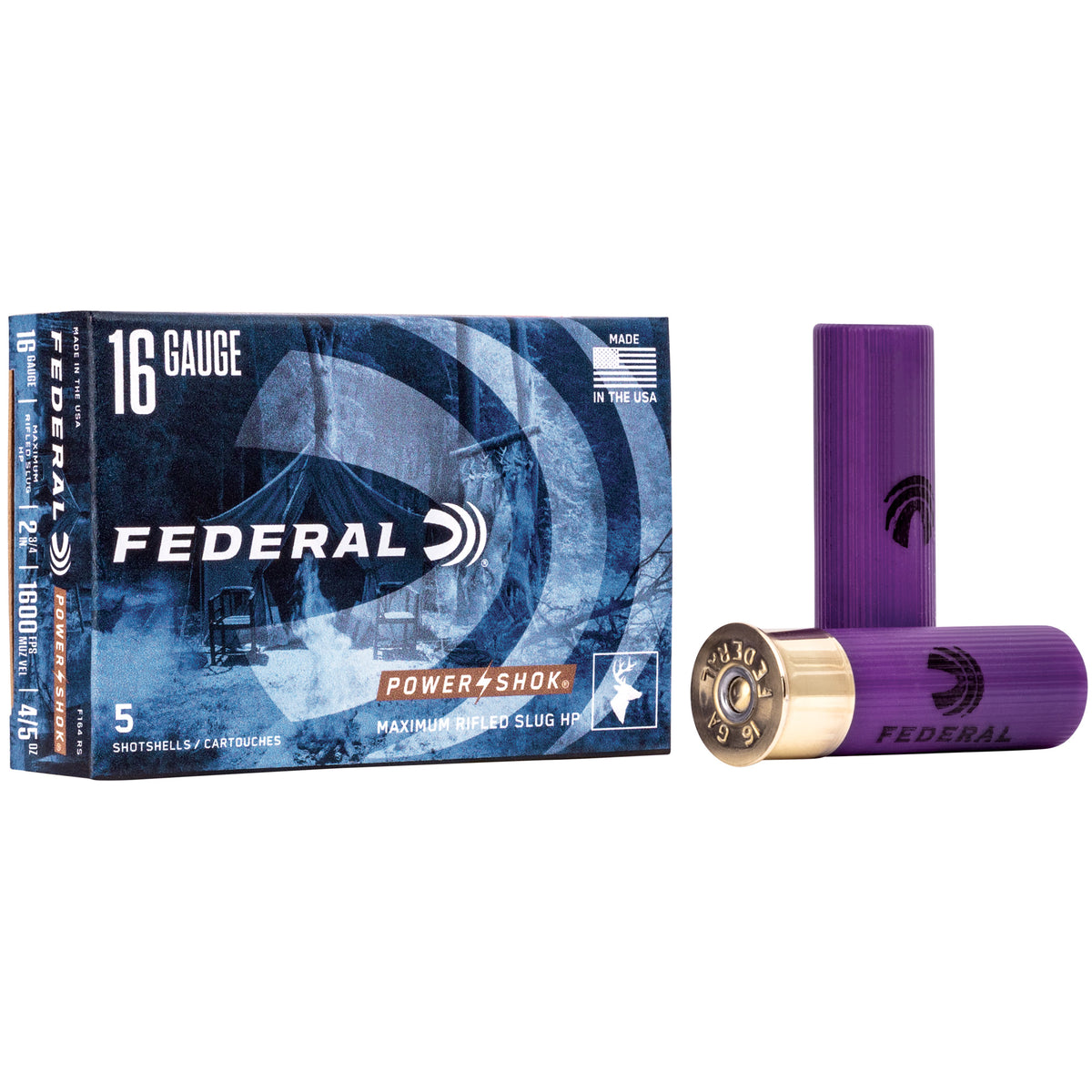 FEDERAL POWERSHOK 16GA 2.75 MX RFL SL 5RD
