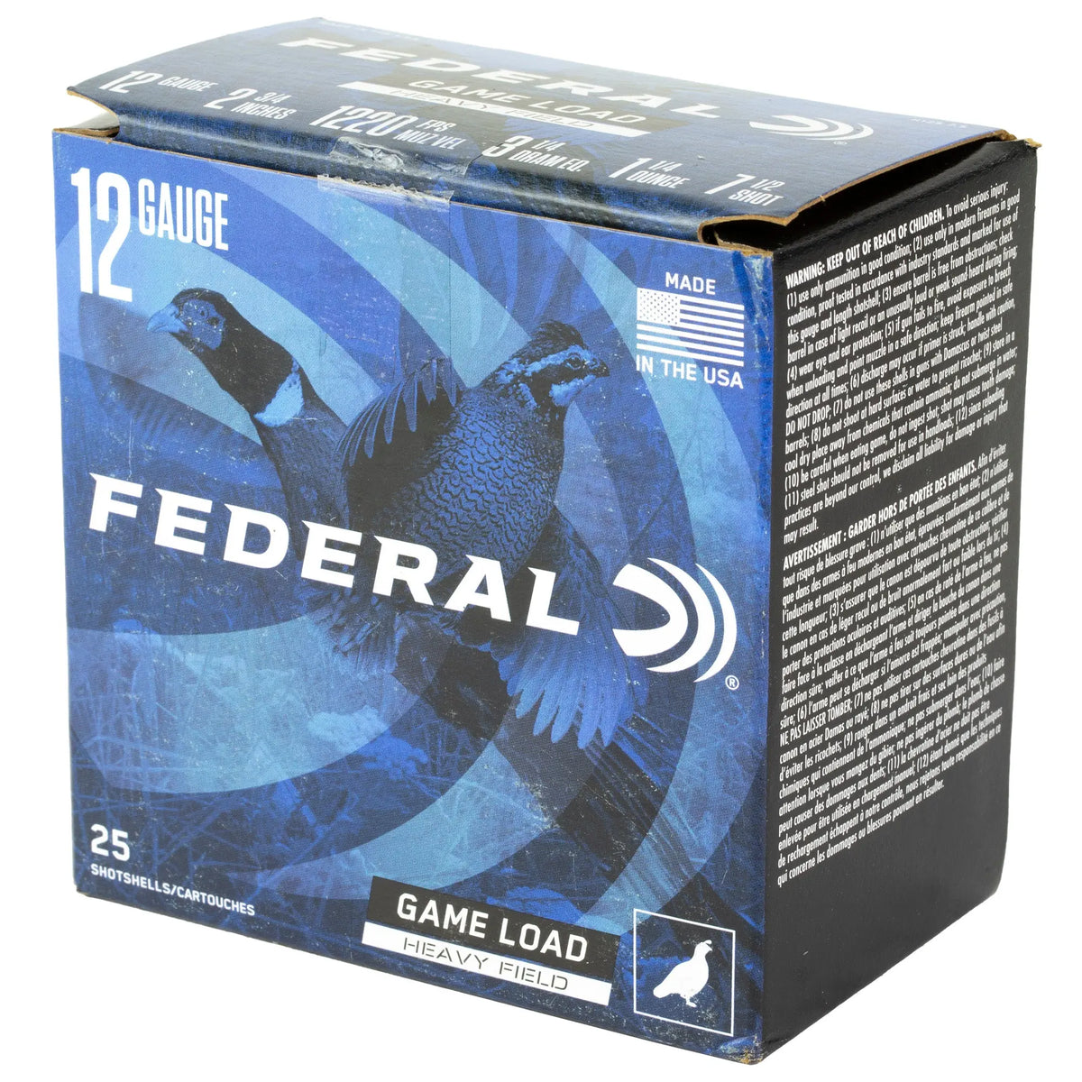 FED GAME LOAD 12GA 2.75&quot; #7.5 25/250 - American Ordnance