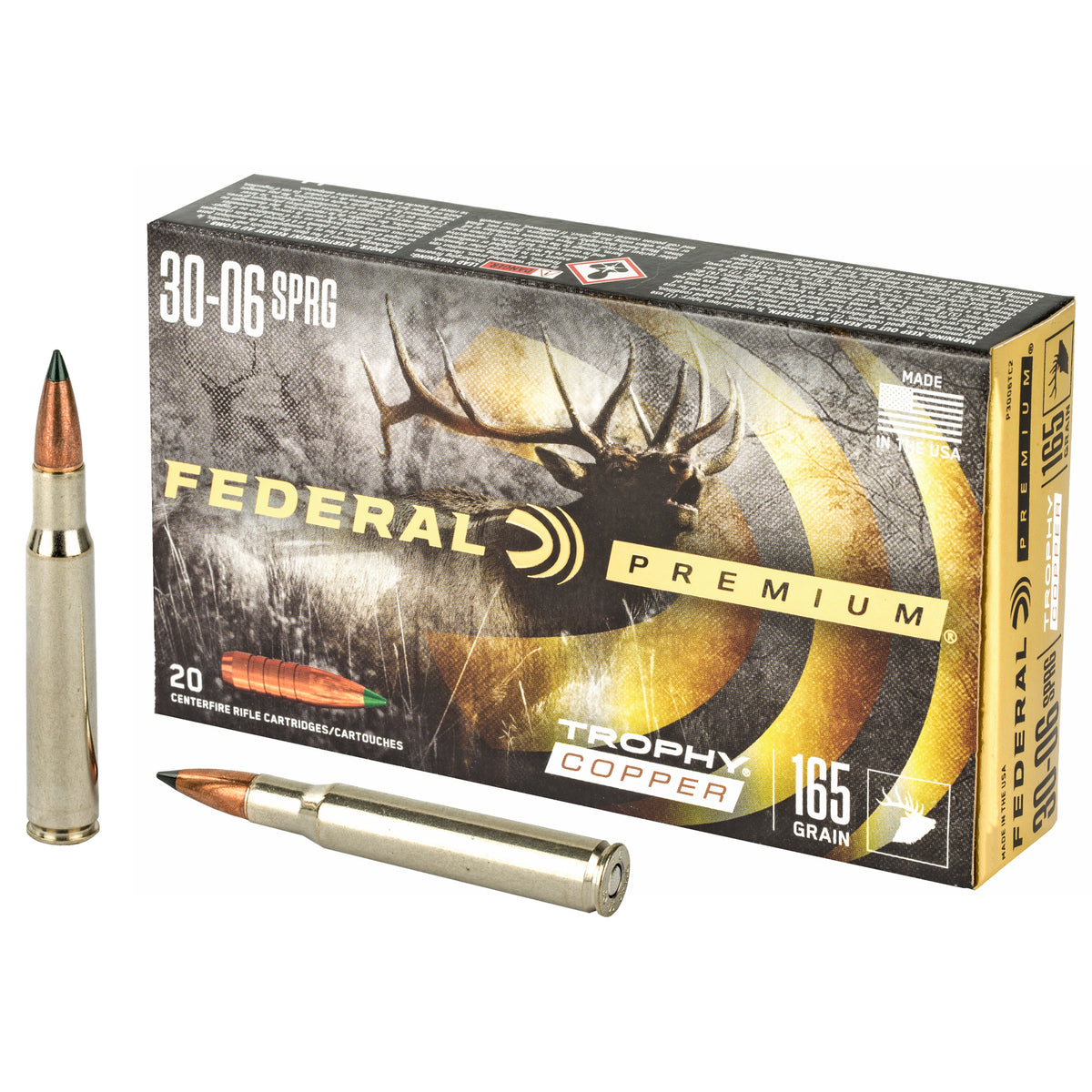 FEDERAL PREMIUM 30-06 165GR TROPHY COPPER 20RD