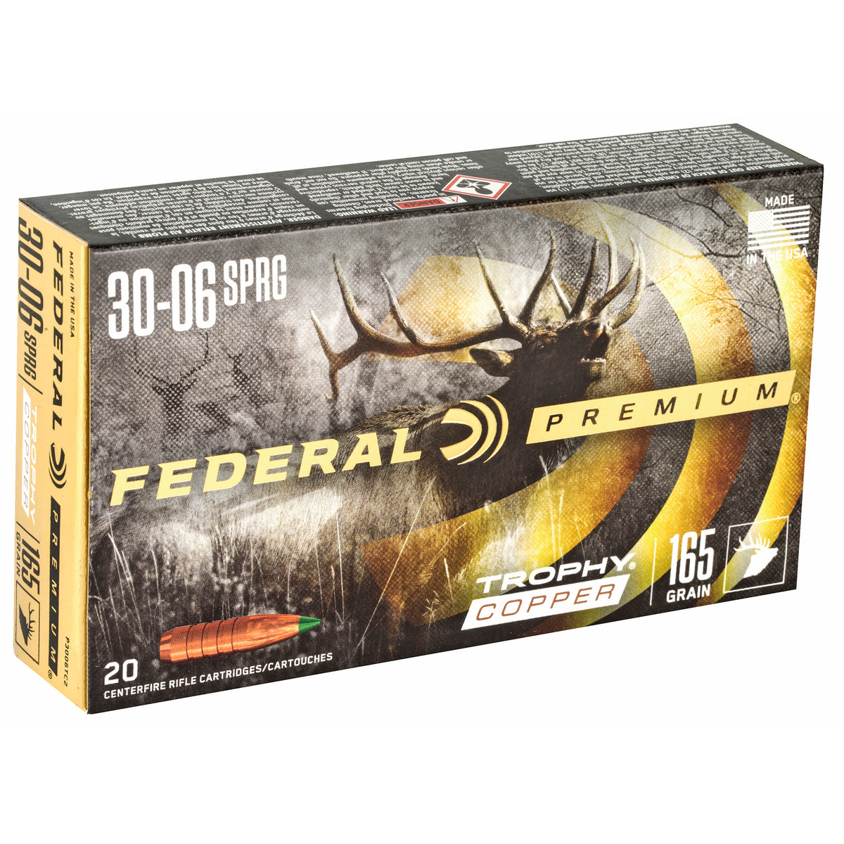FEDERAL PREMIUM 30-06 165GR TROPHY COPPER 20RD