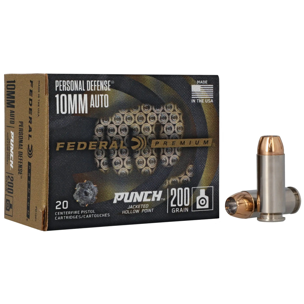 FED PRM PUNCH 10MM 200GR JHP 20/200 - American Ordnance
