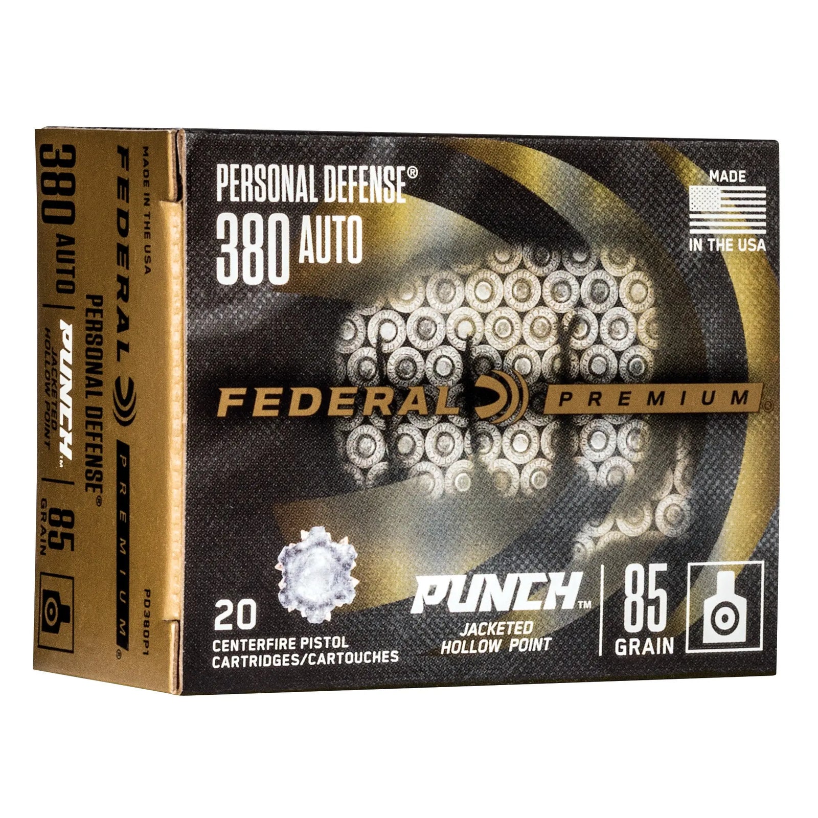 FED PD PUNCH 380AUTO 85GR JHP 20/200 - American Ordnance