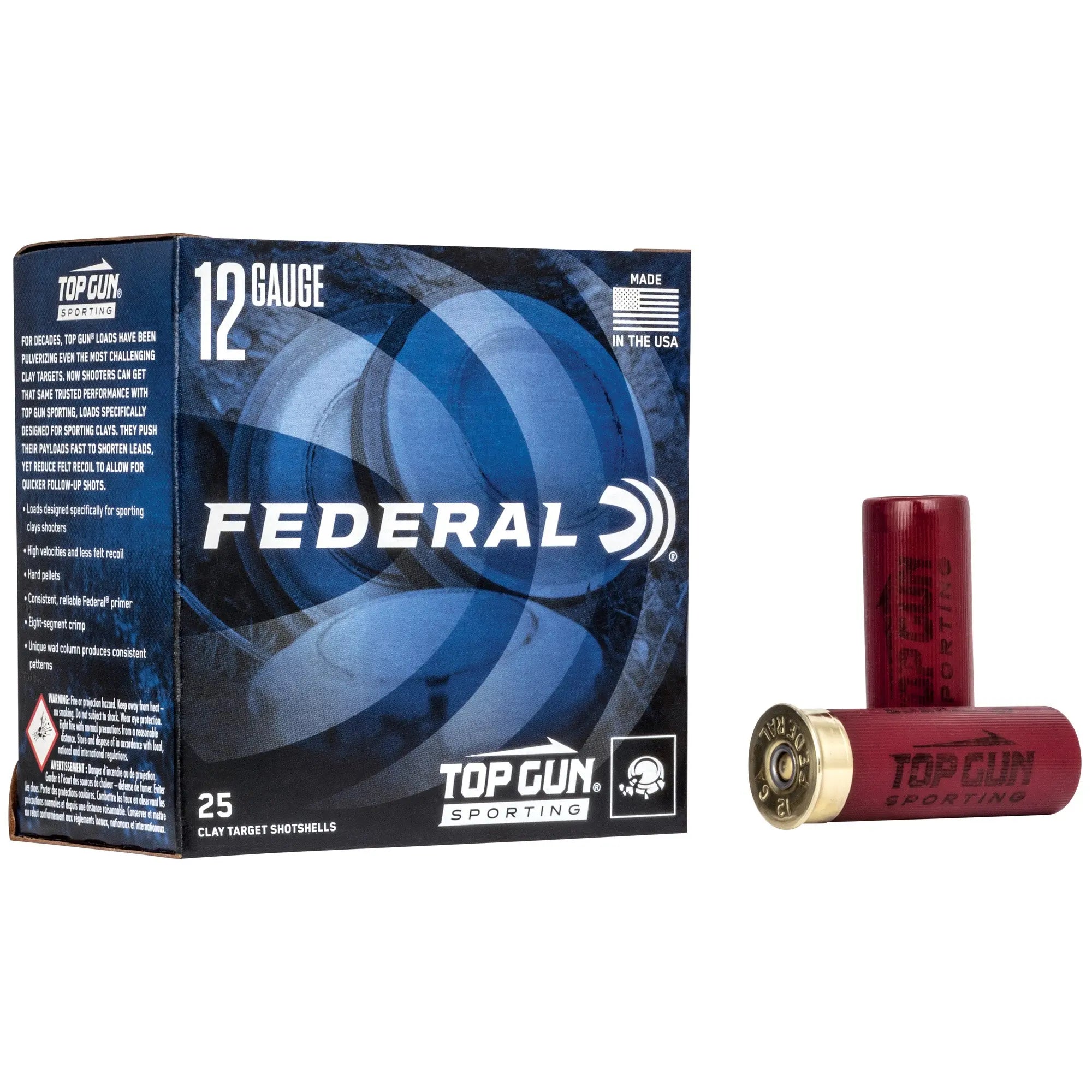FED TOP GUN 12GA 2.75" #8 1 OZ 25/ - American Ordnance
