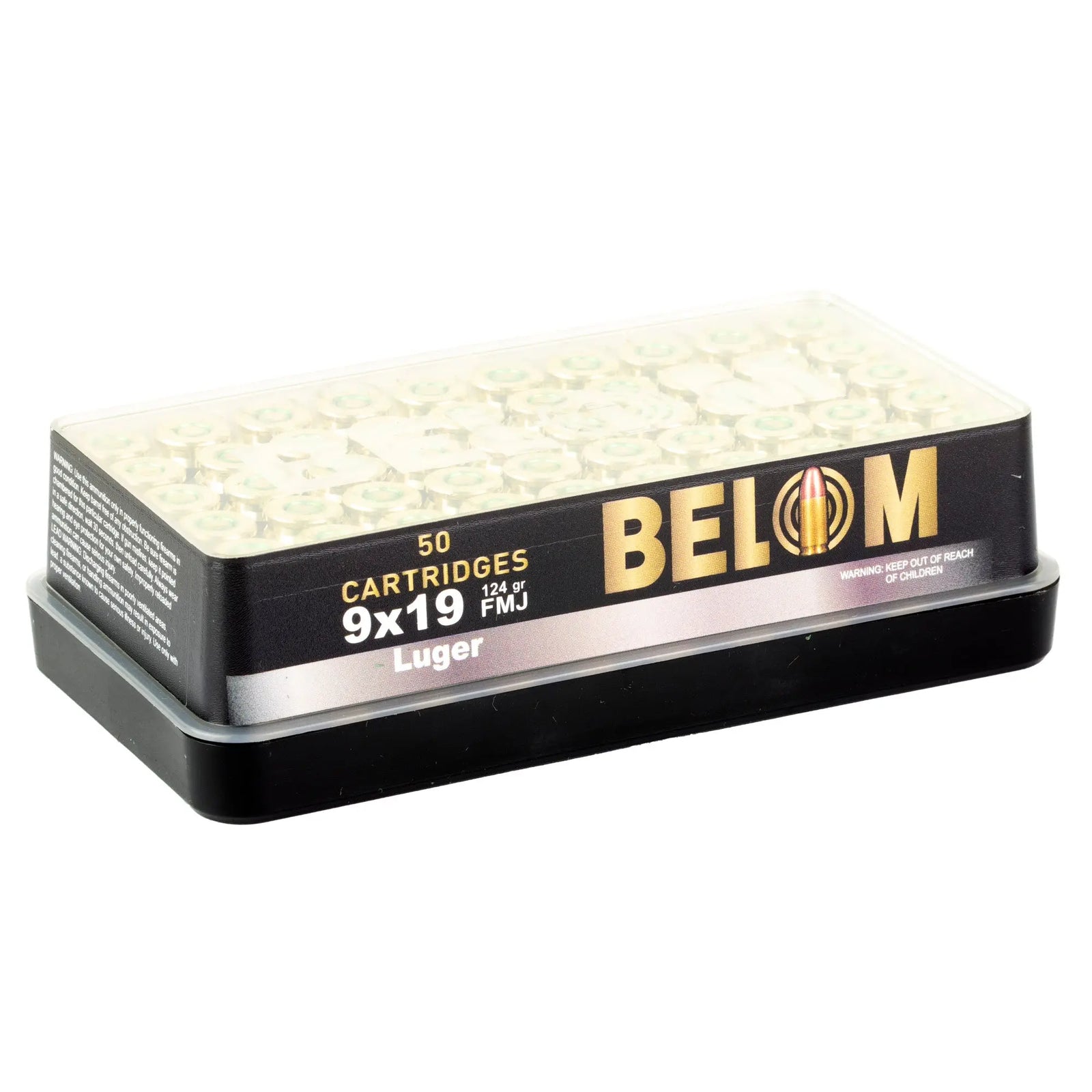BELOM 9MM 124GR FMJ BRASS 50/1000 - American Ordnance