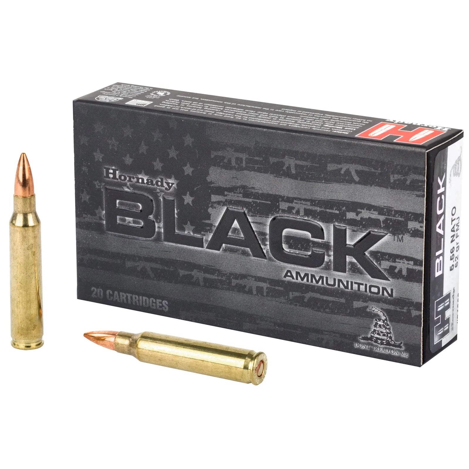 HRNDY BLACK 556NATO 62GR FMJ 20/200 - American Ordnance