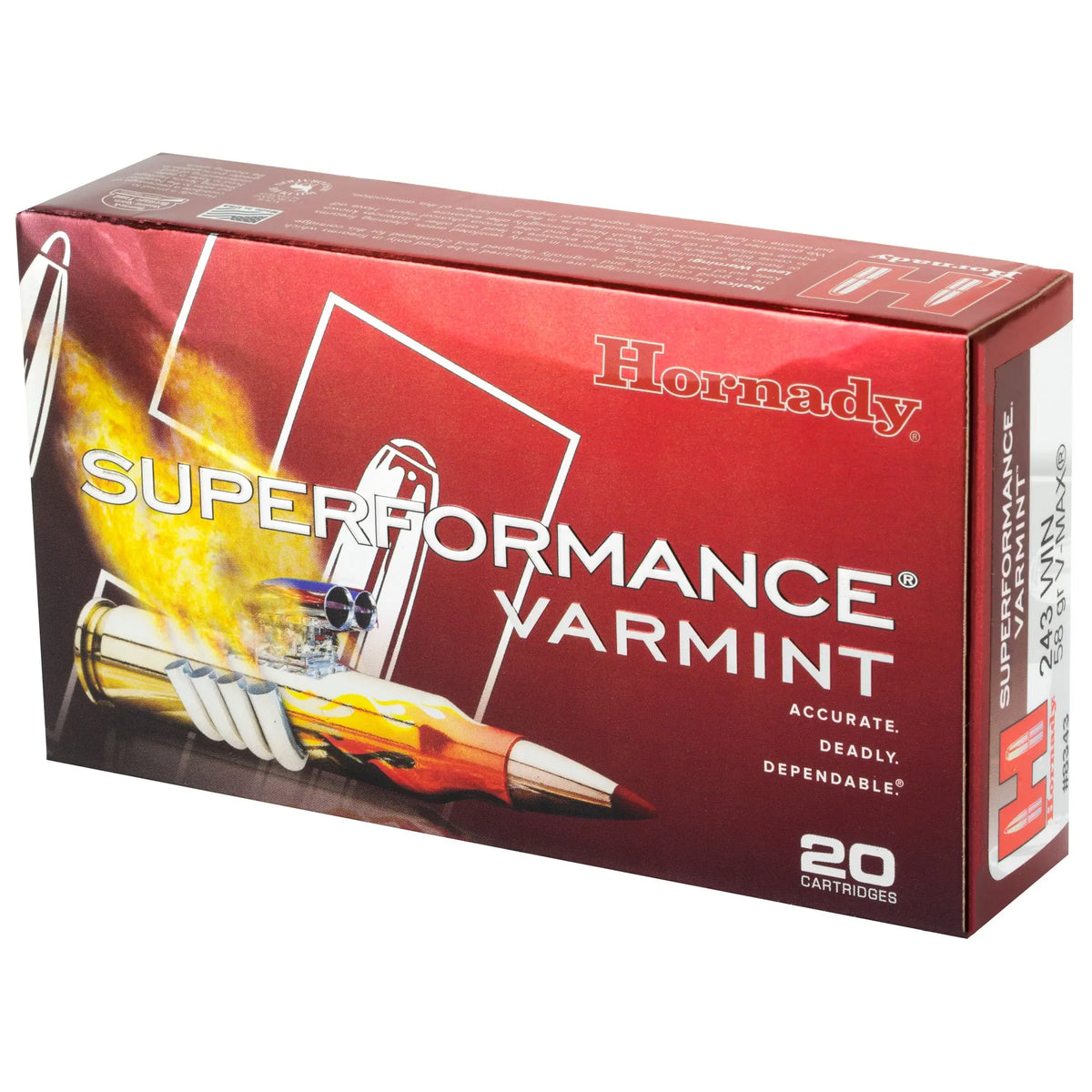 HRNDY SF 243WIN 58GR VMAX 20/200 - American Ordnance