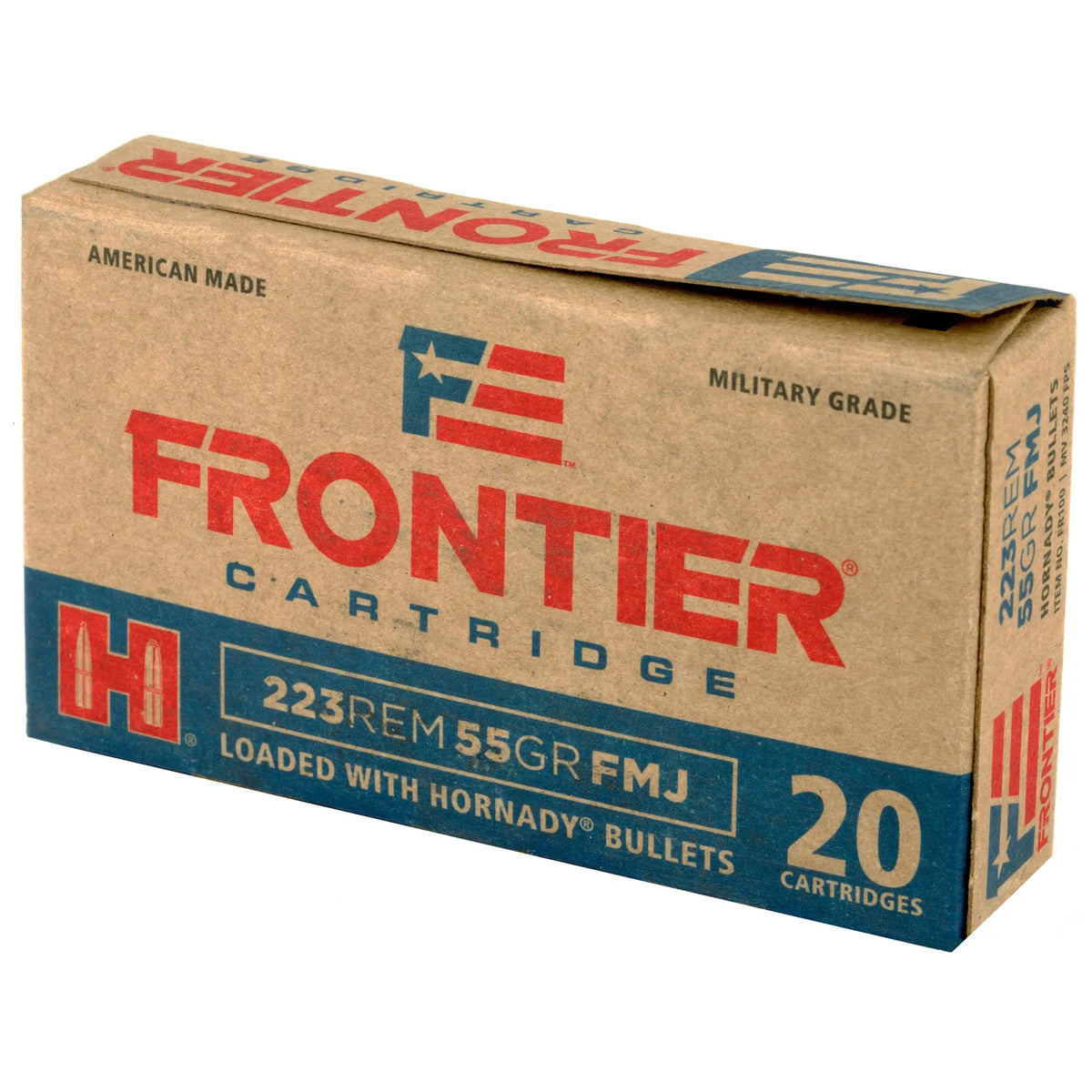 FRONTIER 223REM 55GR FMJ 20/500 - American Ordnance