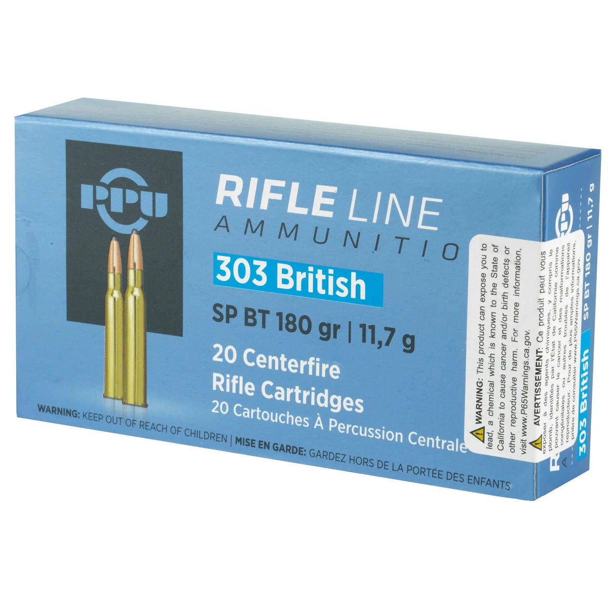 PPU 303 BRITISH SP 180GR 20/200 - American Ordnance