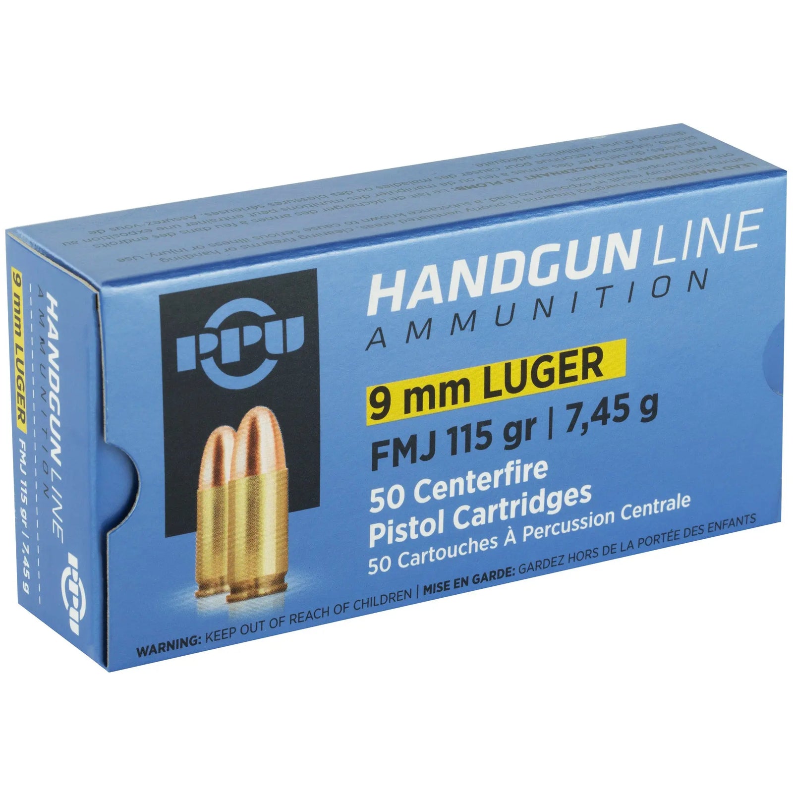 PPU 9MM FMJ 115GR 50/1000 - American Ordnance