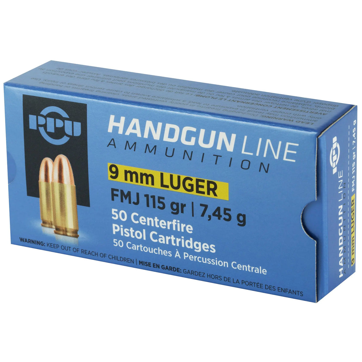 PPU 9MM FMJ 115GR 50/1000 - American Ordnance
