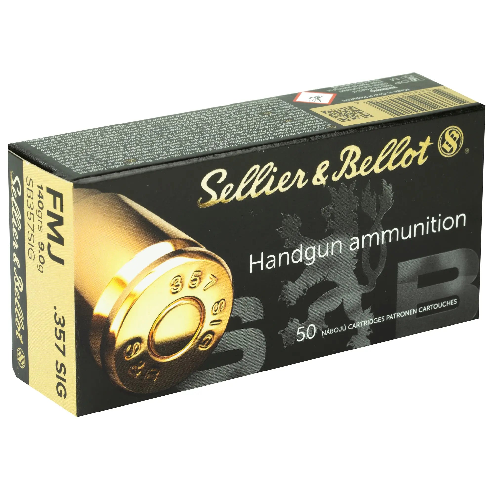 S&B 357SIG 140GR FMJ 50/1000 - American Ordnance