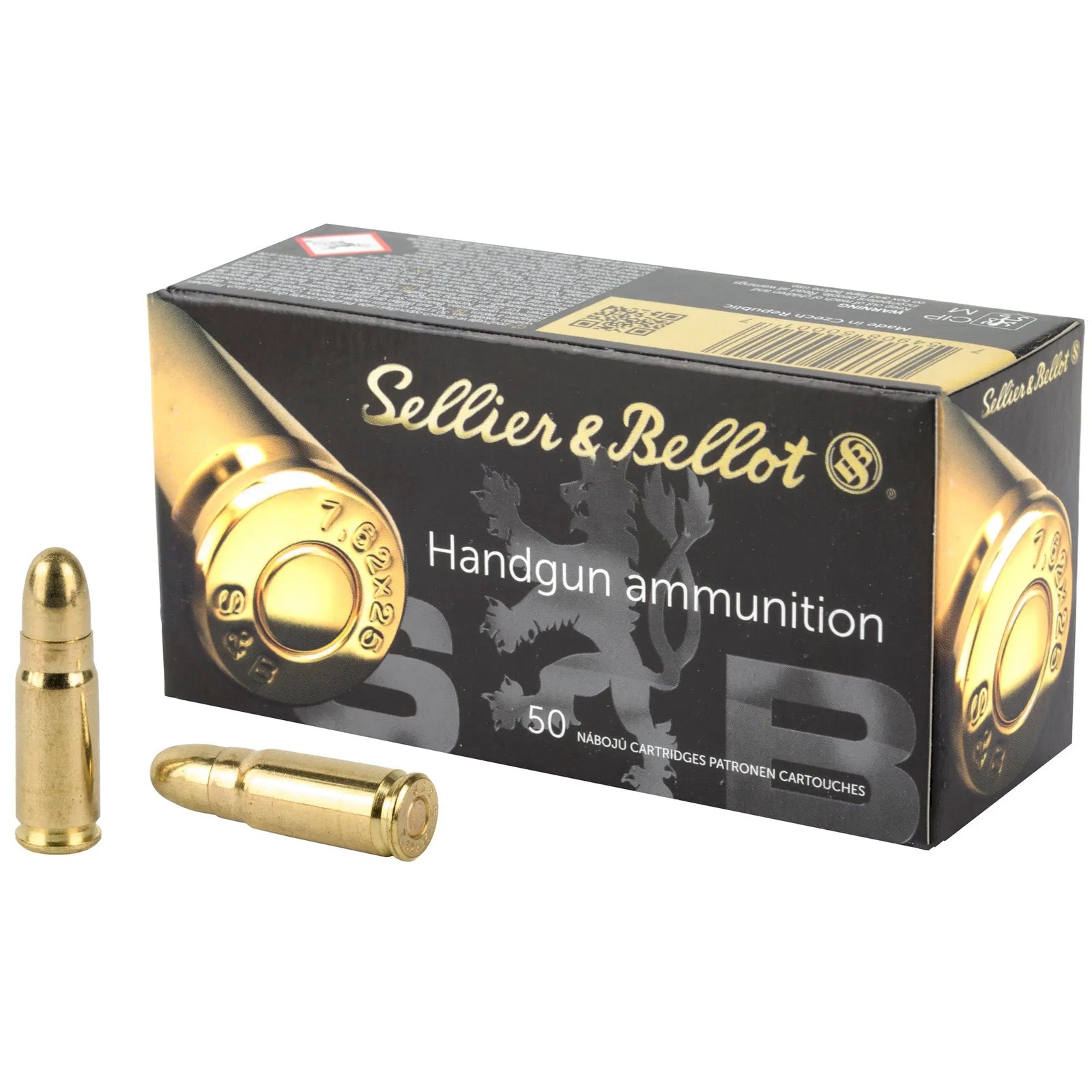 S&B 7.62X25 85GR FMJ 50/1500 - American Ordnance